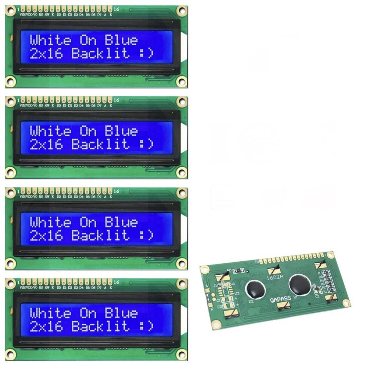 4pcs 1602 BLUE LCD 16×2 HD44780 Character Display Module For Arduino lcd1602
