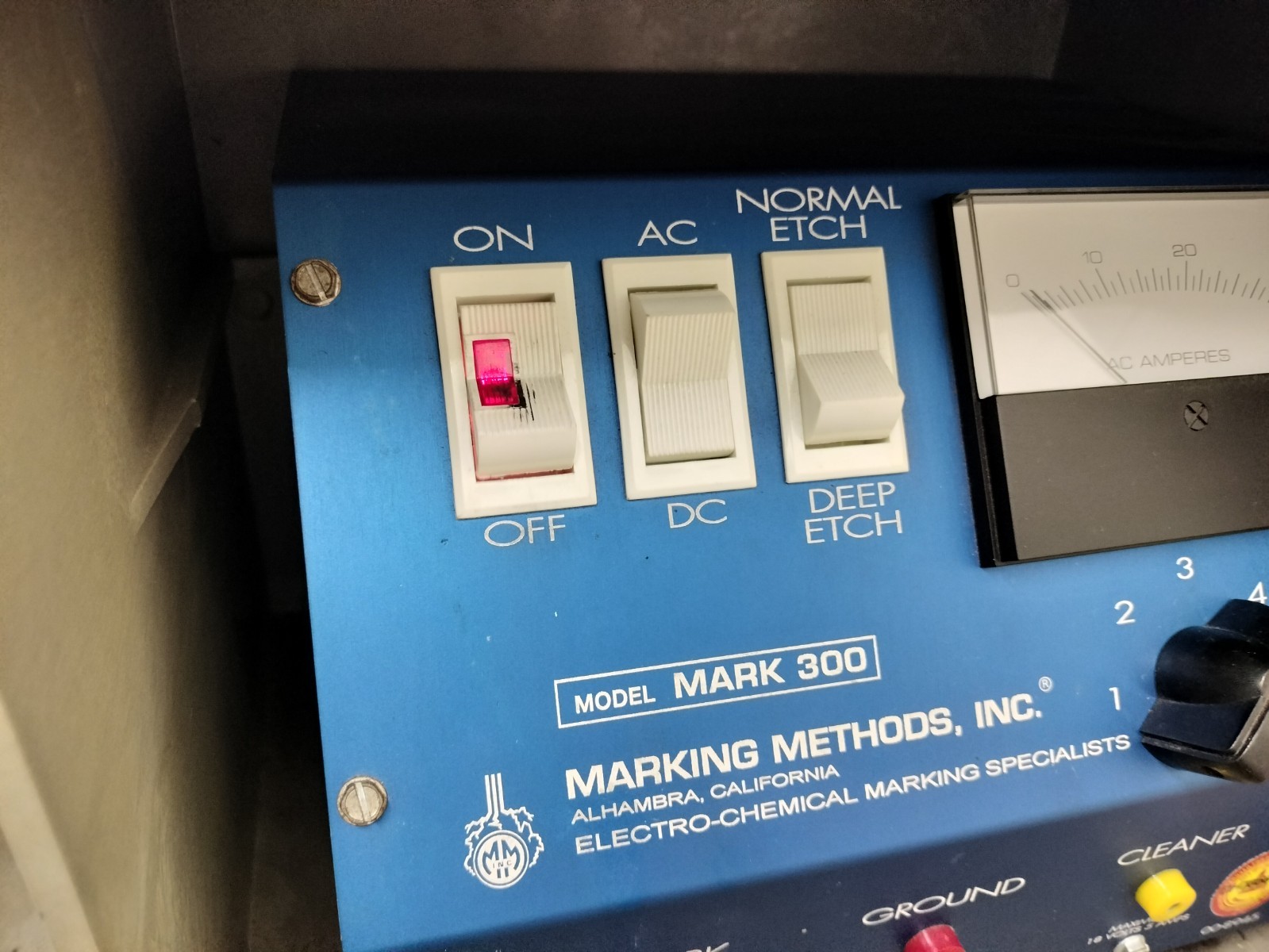 Marking Methods Inc Mark 300 Mark300 Electro Chemical Etching System w/ Case