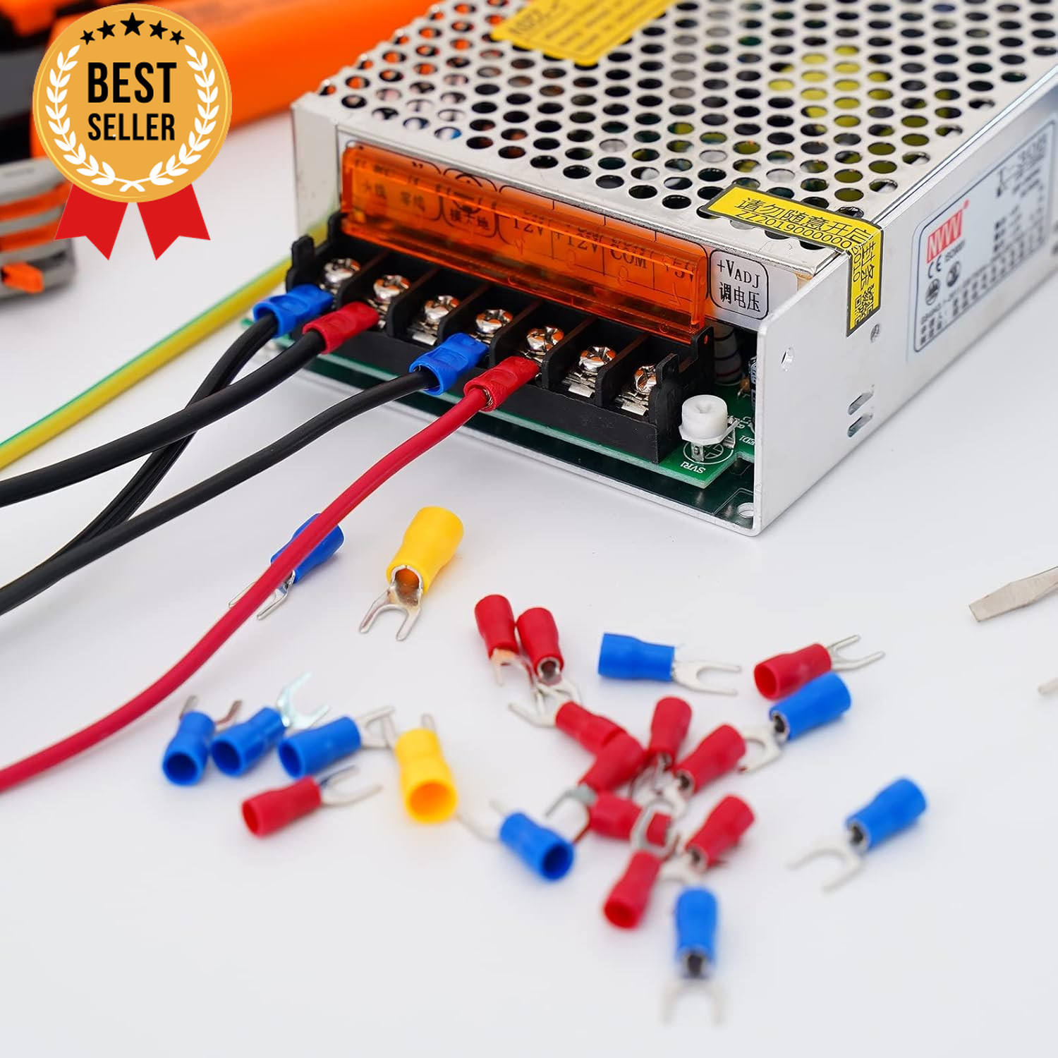 Terminal Block 2 Pack 6 Circuits 20-30A 200V-450V Dual Row Screw Terminals