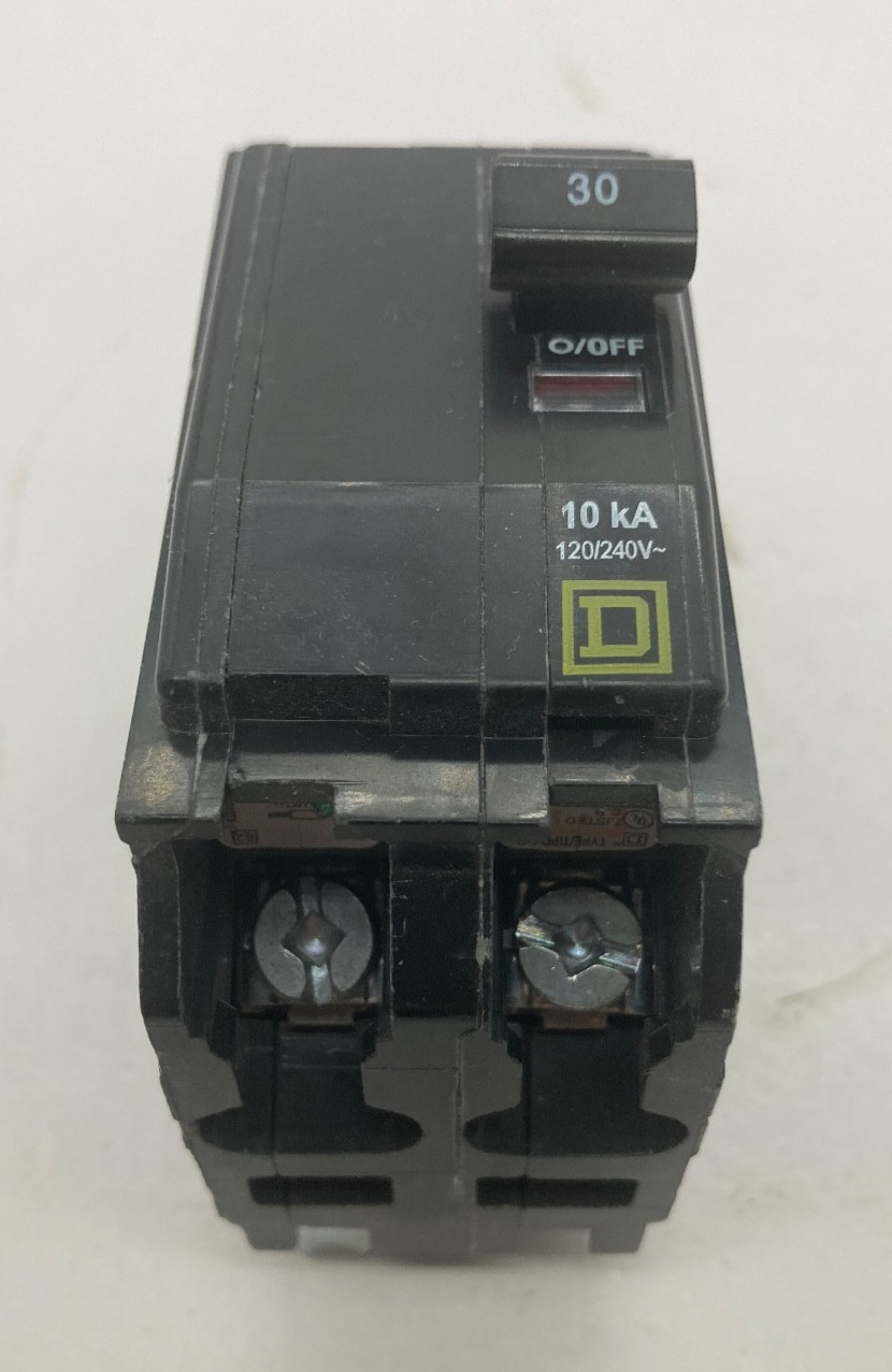 Square D QO230 30 Amp 2 Pole 120 240V AC QO230CP Type QO Plug On Circuit Breaker