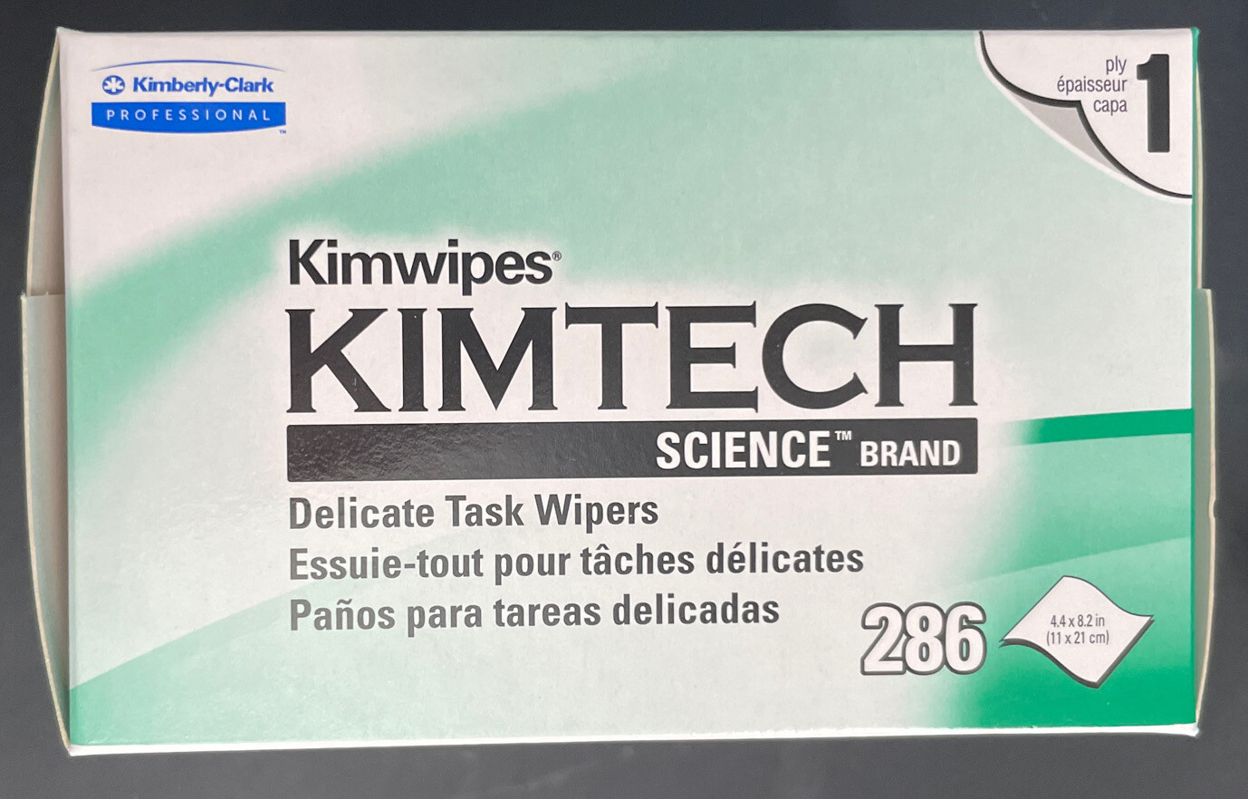 2-Pack Kimtech Science Kimwipes Delicate Task Wipers #34155, 286 Wipes Each