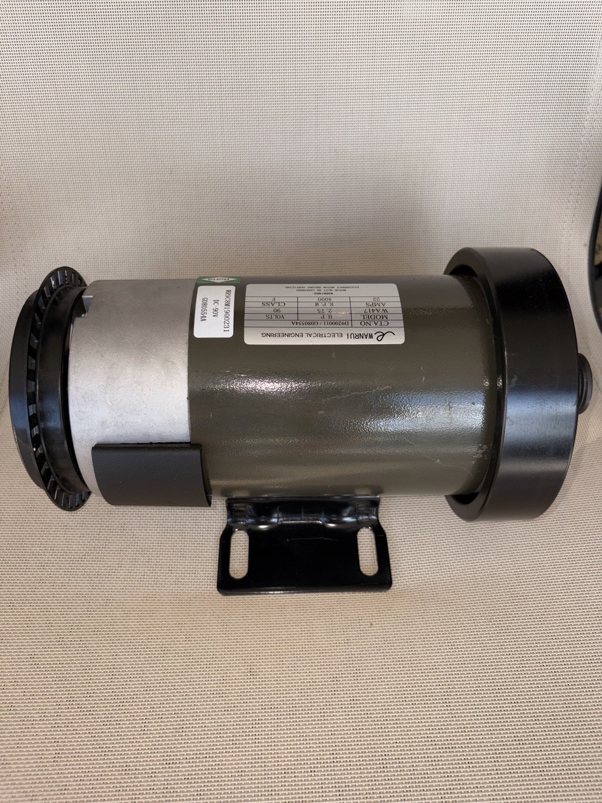 Wanrui WA147 New Treadmill DC Drive Motor, 2.25 HP, 90V, 4000 Rpm,