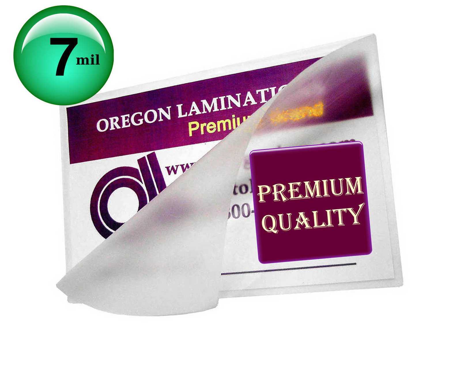 200/pack Badge ID size Hot 7 Mil Laminating Pouches 2-9/16 x 3-3/4 Clear