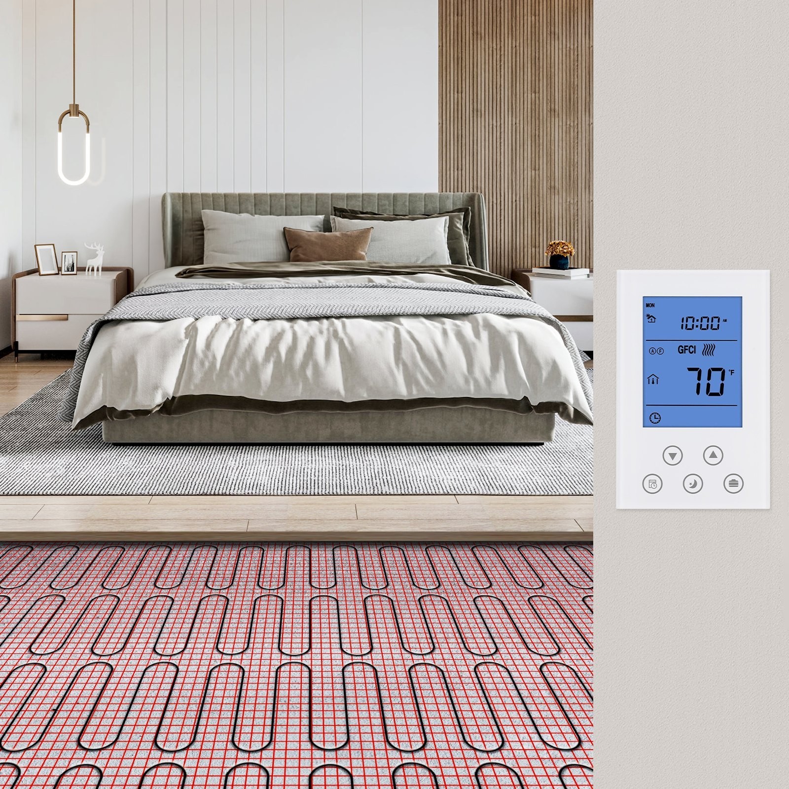 VEVOR | Floor Heating Mat | 100 Sq. ft | Electric Radiant In-Floor Heated | Warm