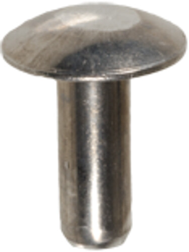 Solid aluminum brazier head rivets 1/4″ x 3/8″ head 5/8″ 50pcs