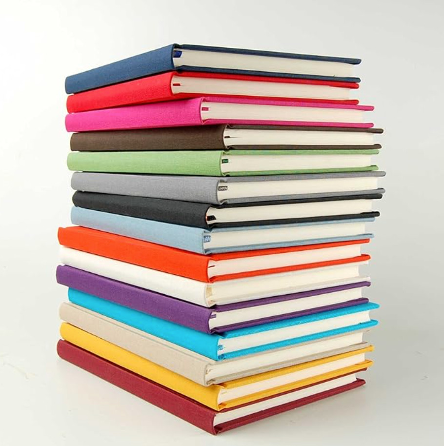 Semikolon A4 Classic Linen Cover Notebook 8.5 X 12 Inches, 144 Lined Pages Lime