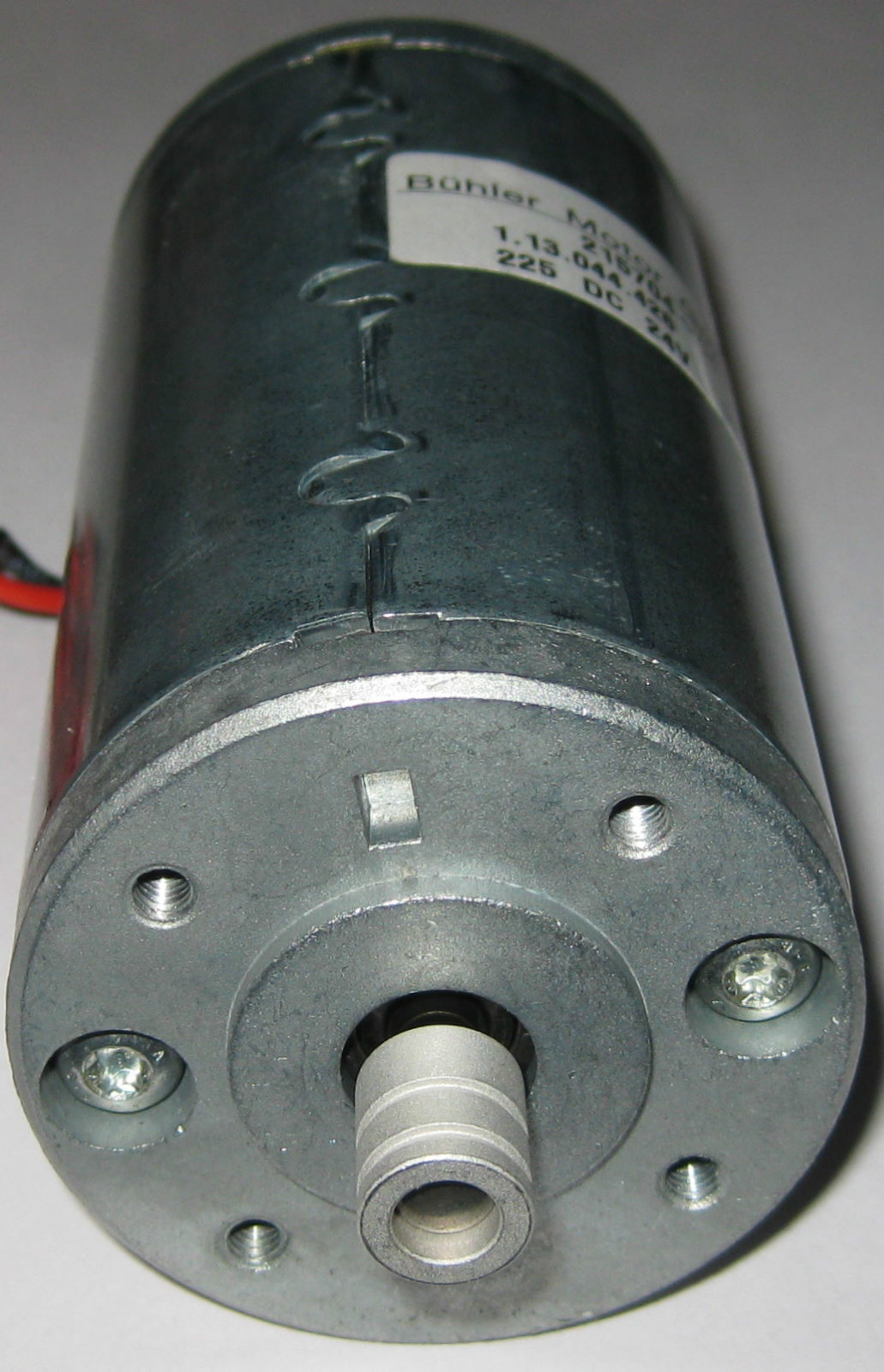 Buhler Permanent Magnet 24 V DC Large Hobby 5000 RPM Motor w/ Pulley – 6mm Shaft