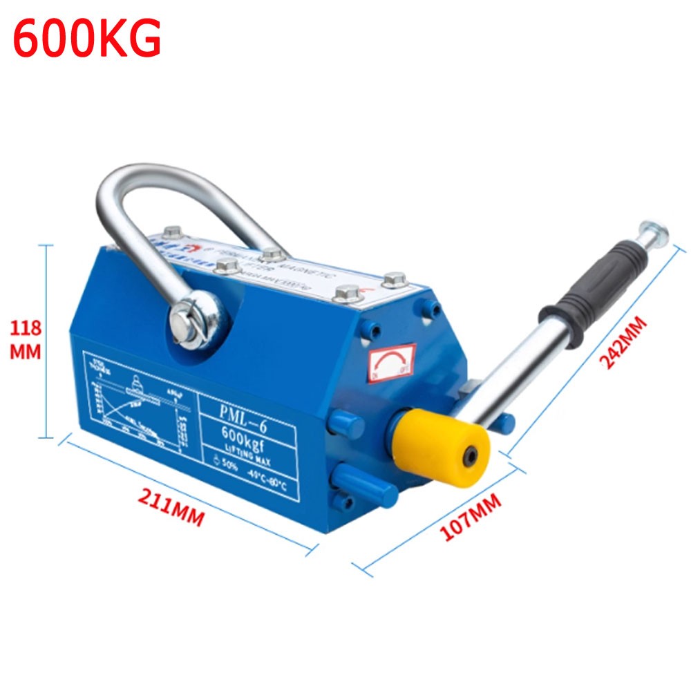 Permanent Magnetic Lifter 100KG / 200KG / 400KG / 600KG Lifting Magnet Blue
