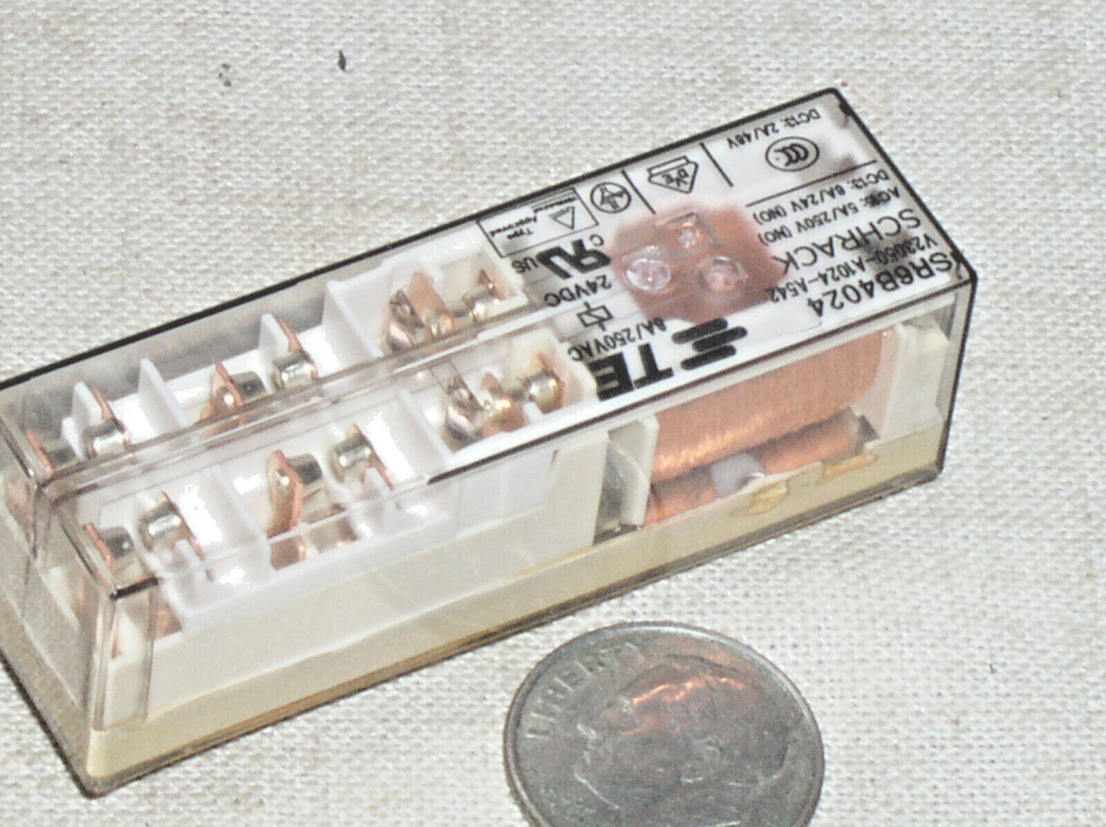 NEW TE SCHRACK 6 POLE 6PST 24V DC COIL 250VAC 8A 8 A AMP SAFETY PCB POWER RELAY