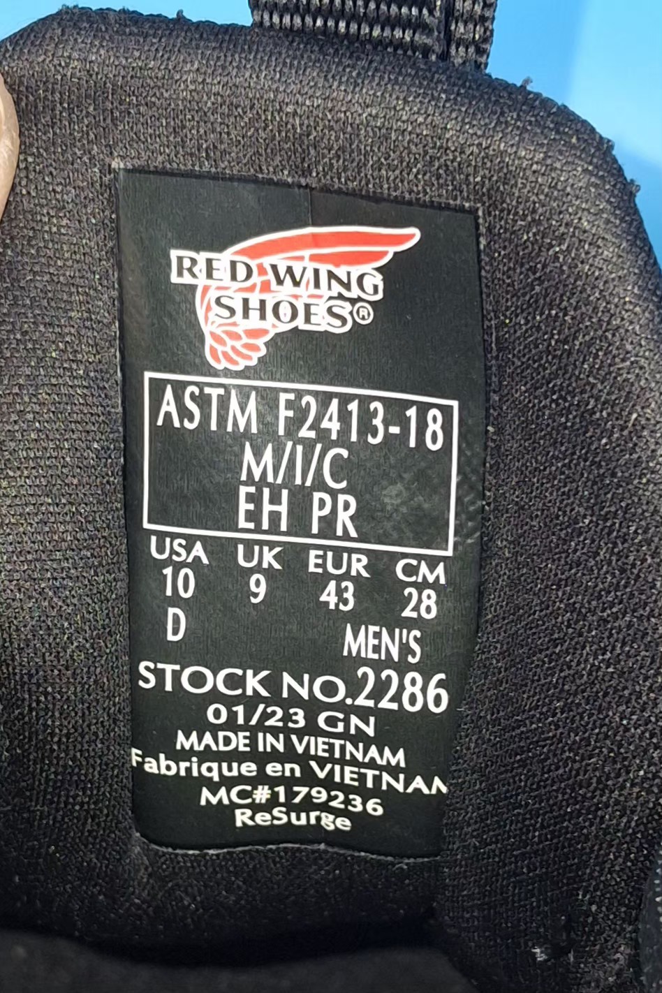 Red Wing 2286 10 D Ecolite Aluminum’s Toe Safety Men