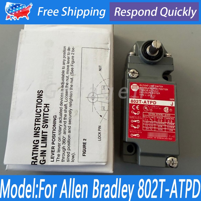 For Allen Bradley 802T-ATPD 802TATPD Metal Plug-In Oil Tight Limit Switch