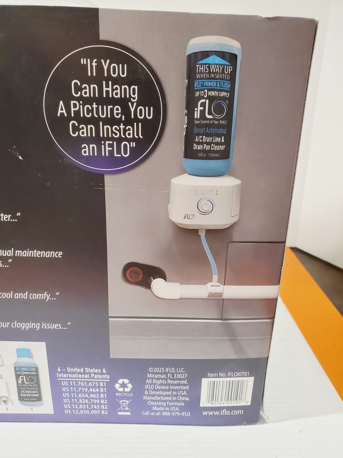 iFLO Smart Automated A/C HVAC Drain Line Cleaner System w/ 3 Month Cartridge New