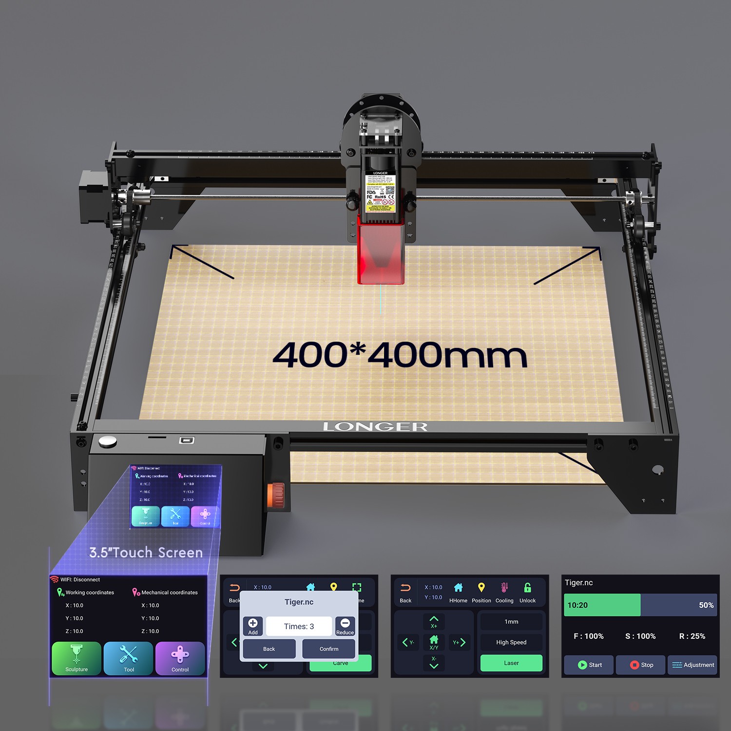Longer RAY5 10W Laser Engraver Laser Cutter with App Offline Control DIY NEW