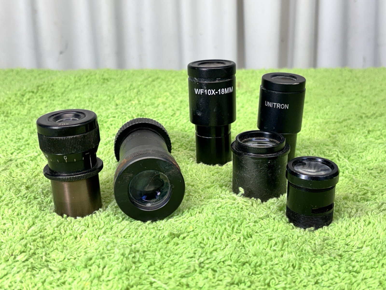 Lot of (6) Vintage Miscellaneous Microscope Eyepieces
