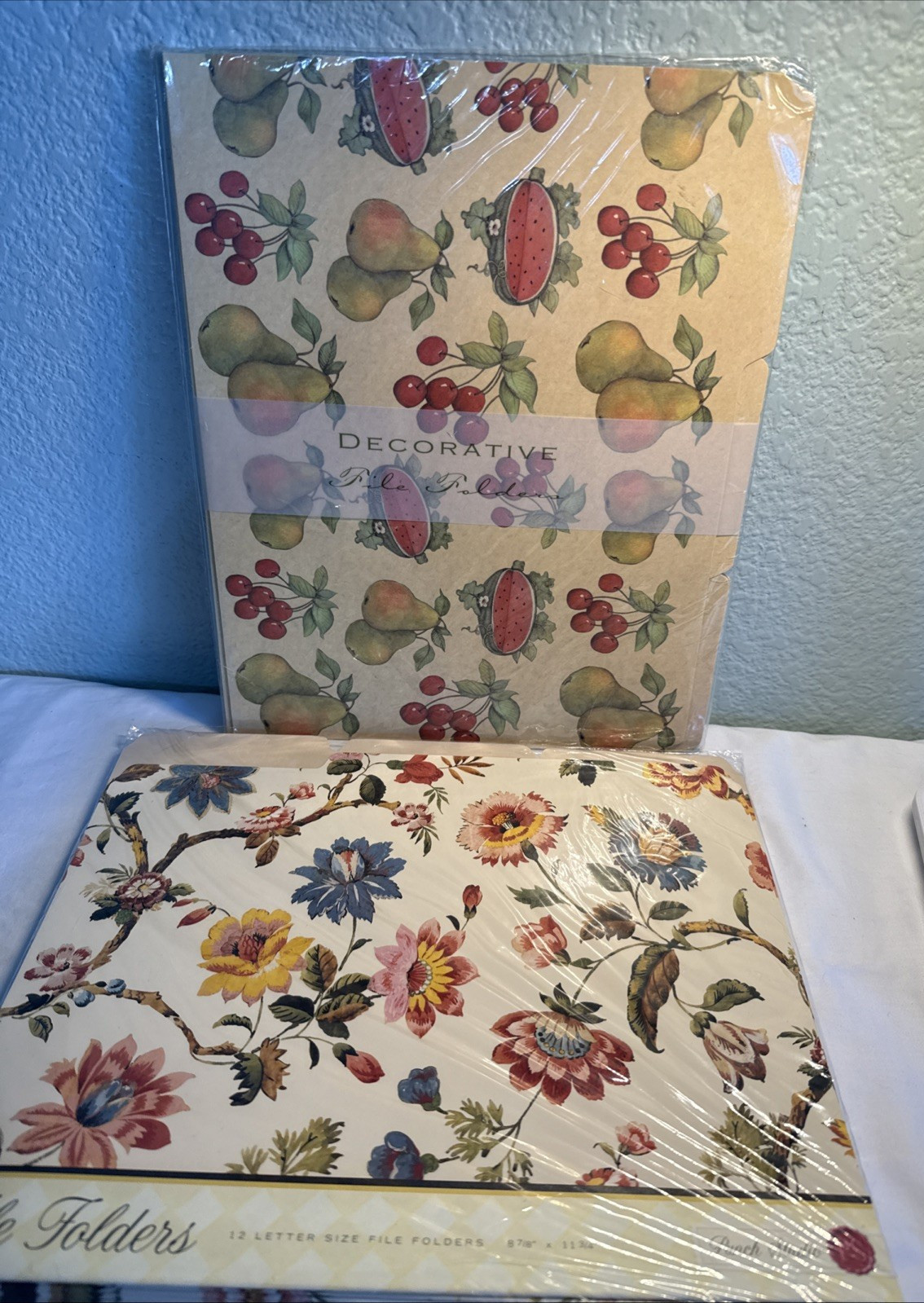 File Folders Decorative Fancy Floral Fruit Country Farm VTG NEW 2 PACKS SEALED