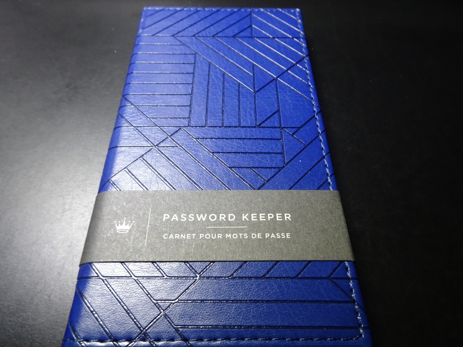 Hallmark Beautiful Geometric Blue Sim Leather Password Keeper, 3.25″ x 6.25″