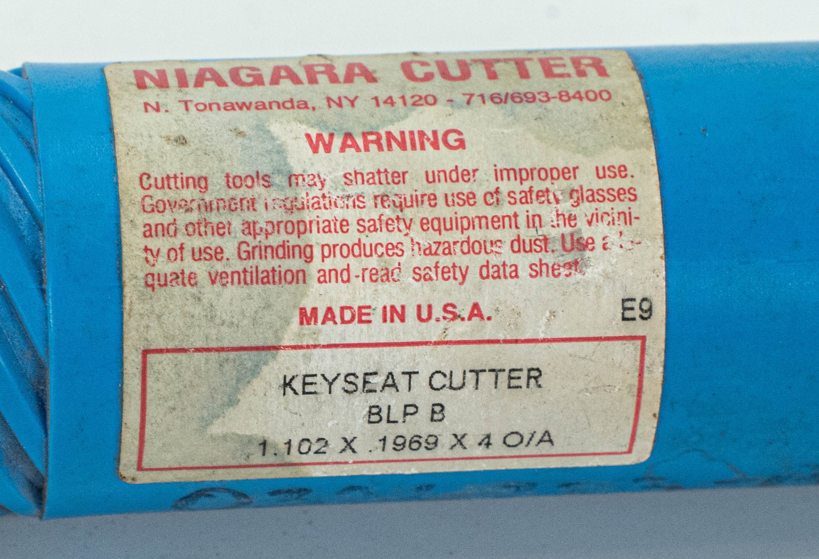 Niagara Cutter Keyseat Cutter BLP B 1.102 x .1969 x 4 O/A