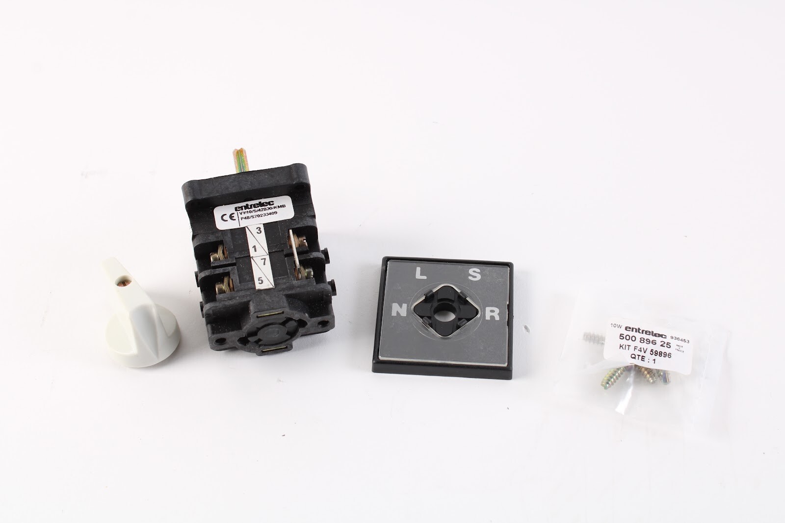 Entrelec VY10 600 VAC, 10A 3 Phase Rotary Switch – NEW