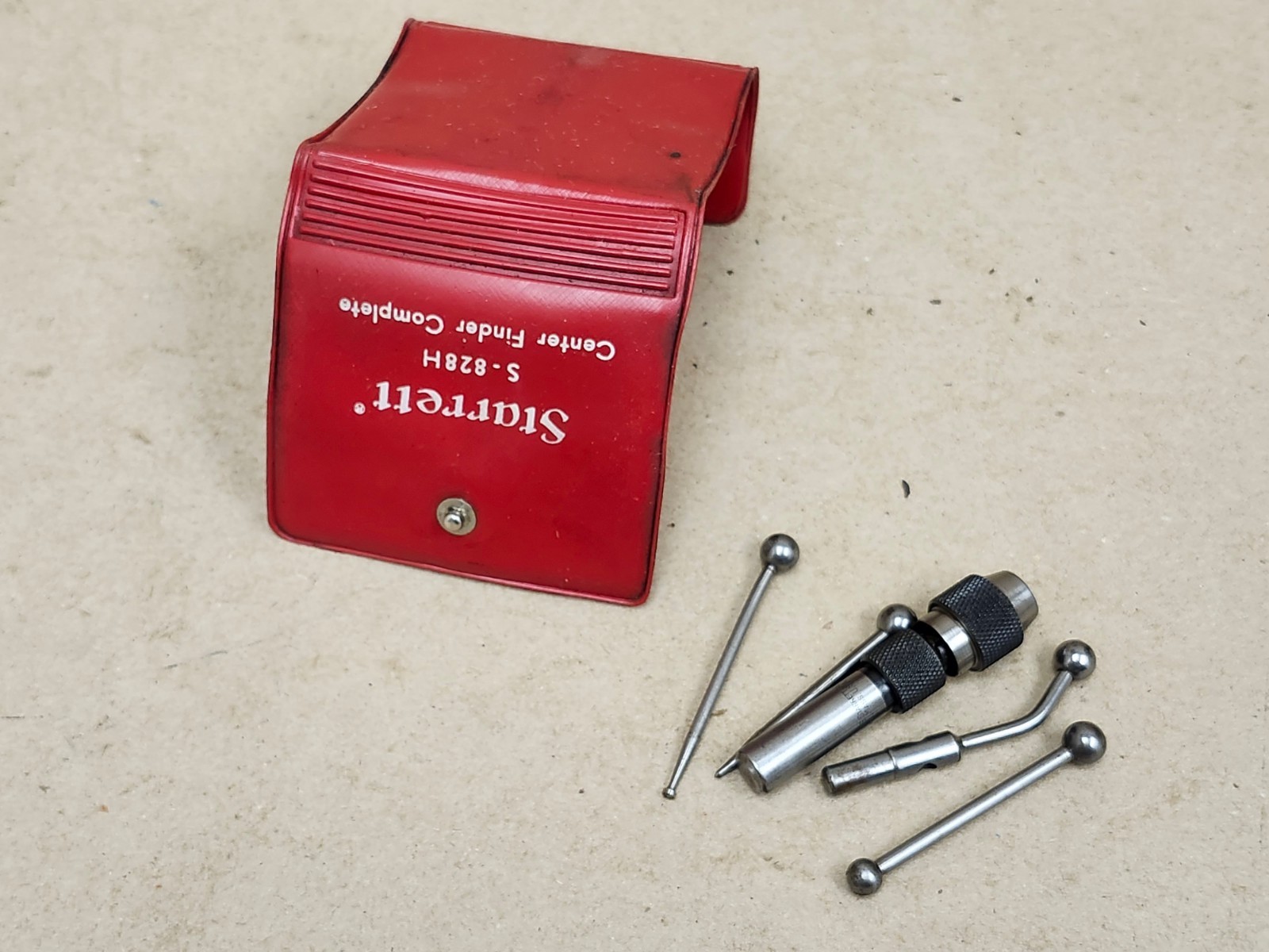 Starrett S-828H Center Finder Complete. 5 Pc Set With Case