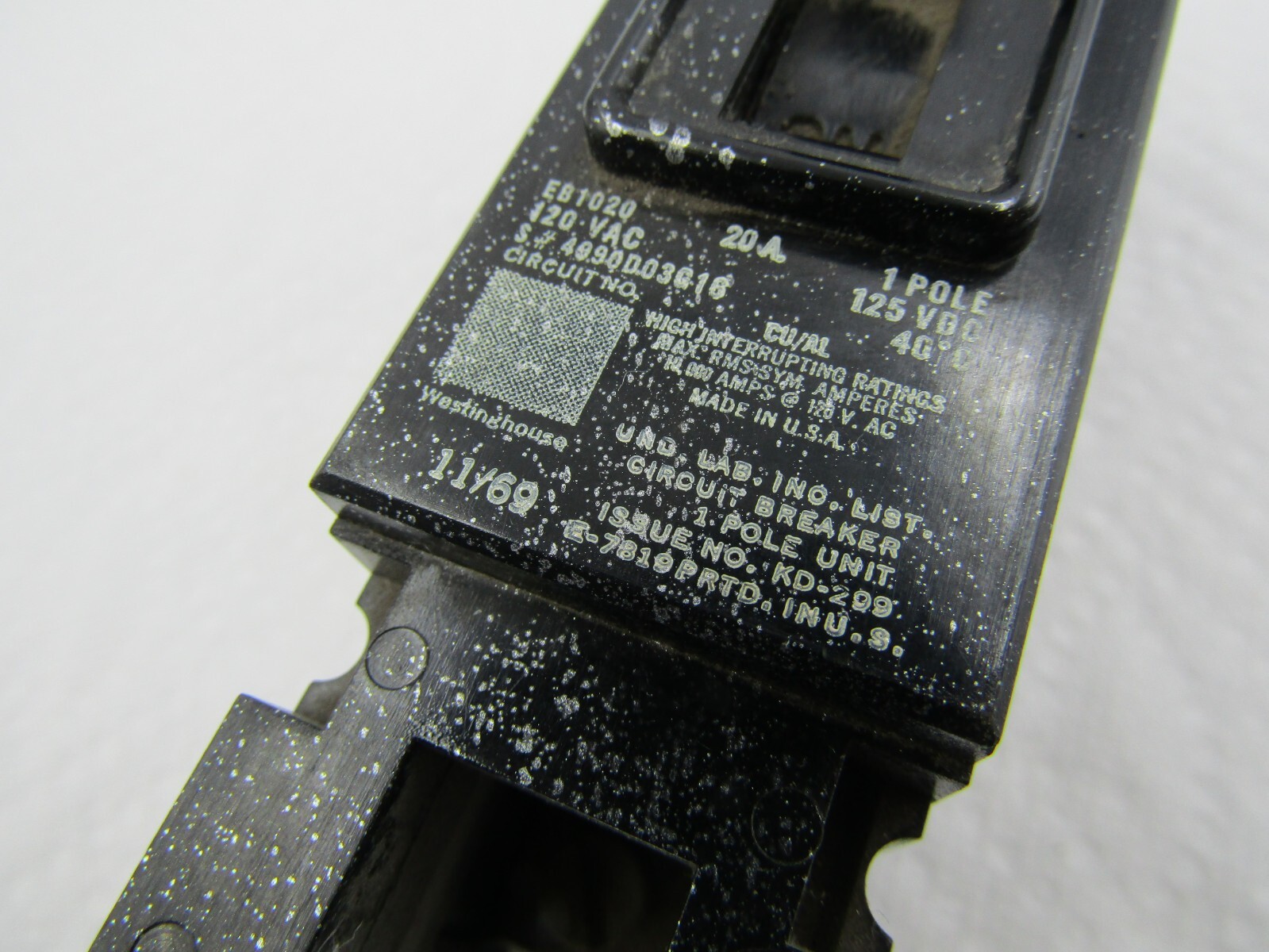 Westinghouse EHB1020A 1 Pole 120 Volts Circuit Breaker