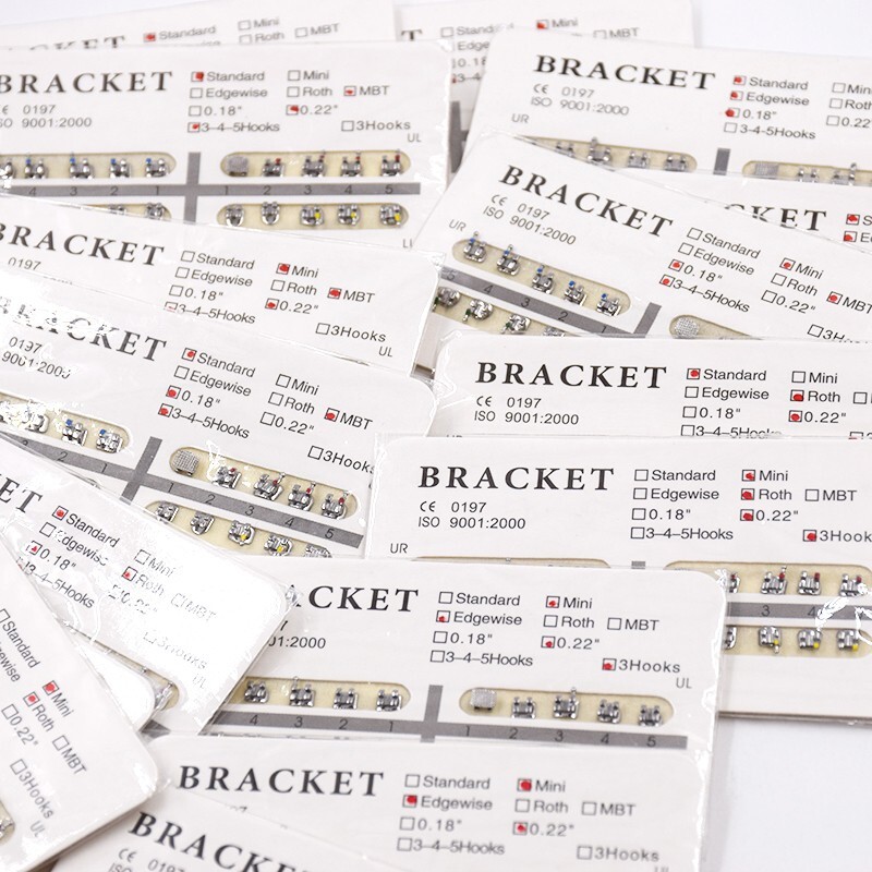 Dental Ortho Bracket Braces Mini/Standard 018/022 Roth/MBT/Edge No/3/345 Hooks