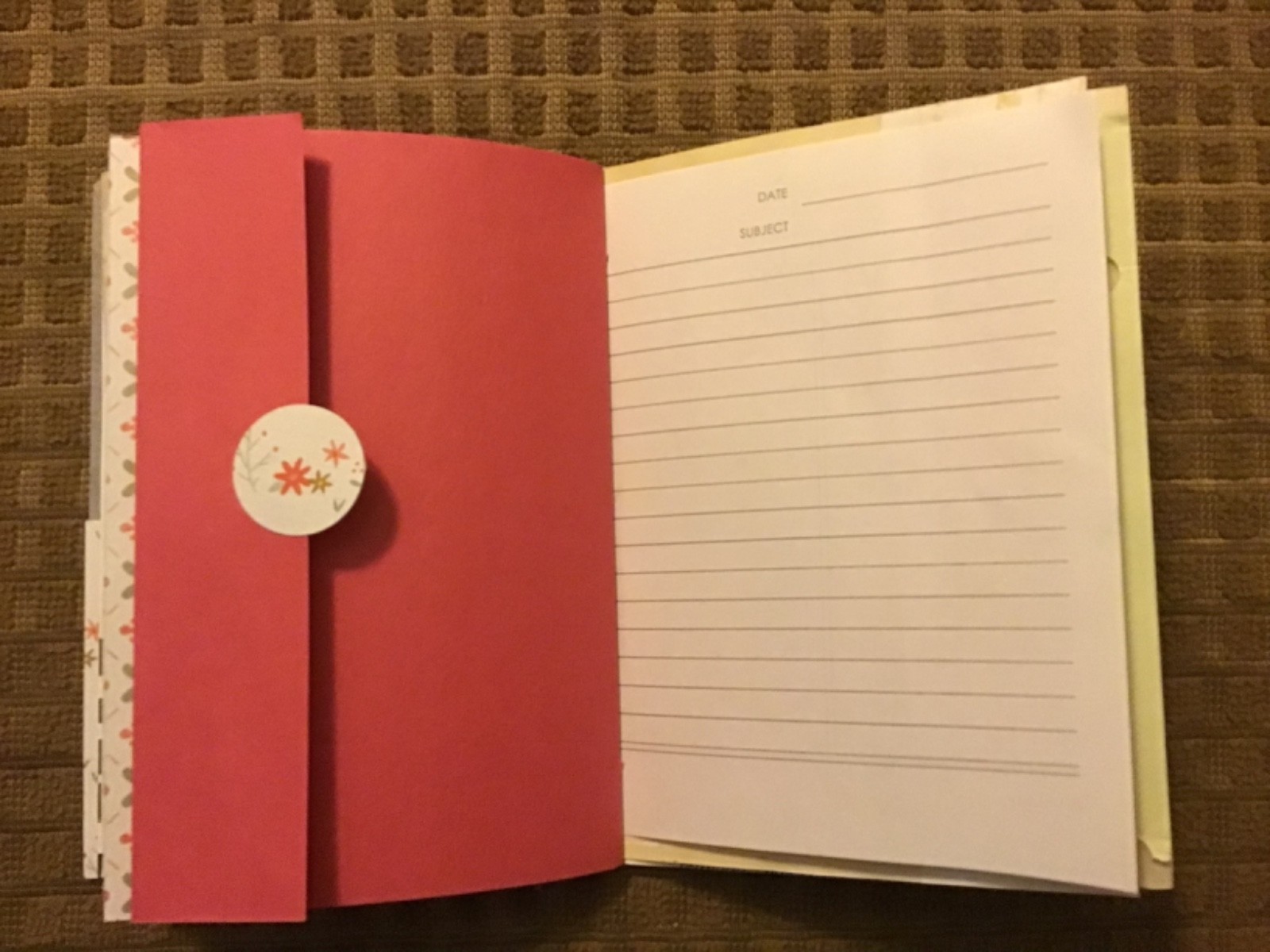 Handmade Naked Junk Journal 6” x 4.5” Mushroom Print Card Stock Cover