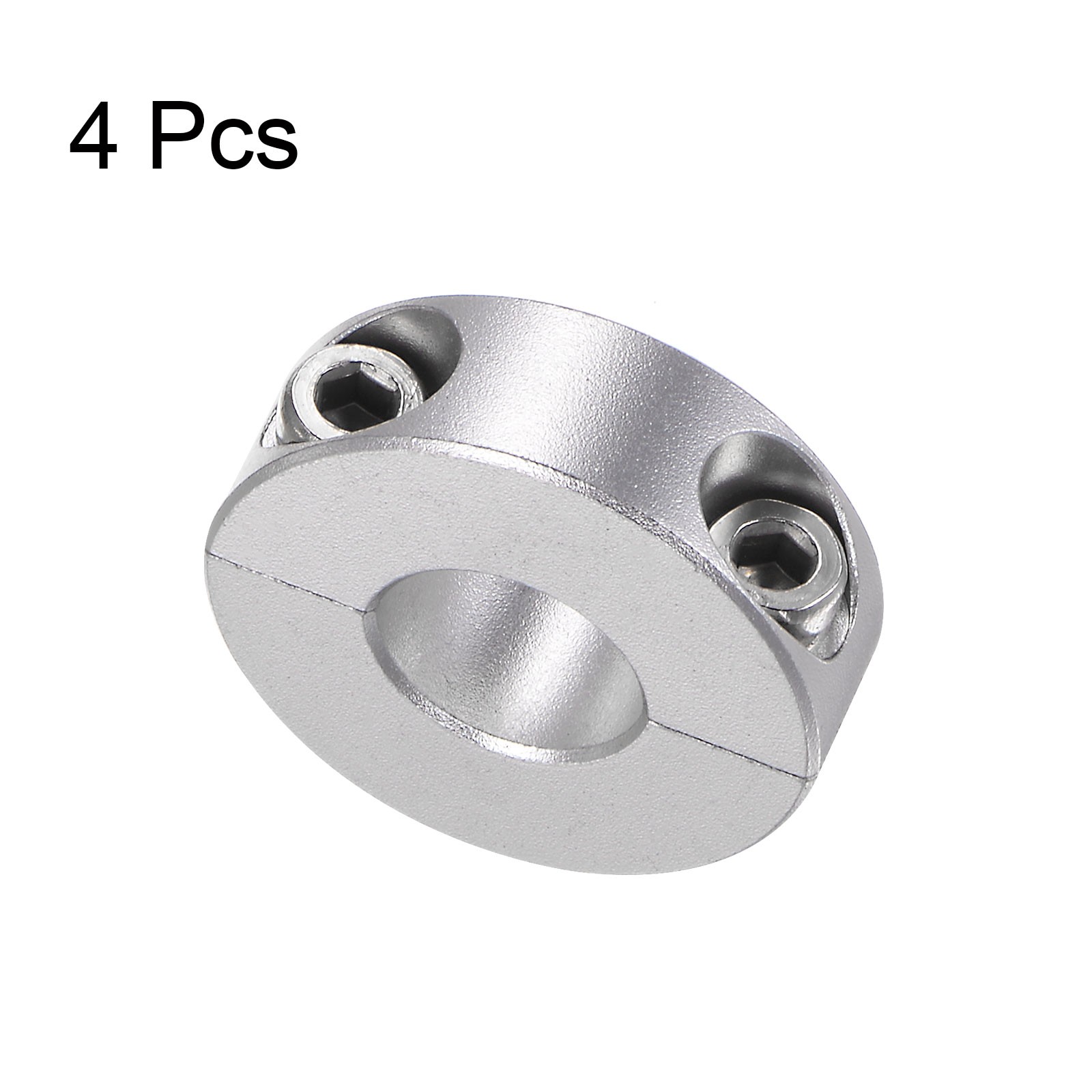 4pcs Double Split Shaft Collar 13mm Bore Clamp-On Collars, 30mm OD, 10mm Width