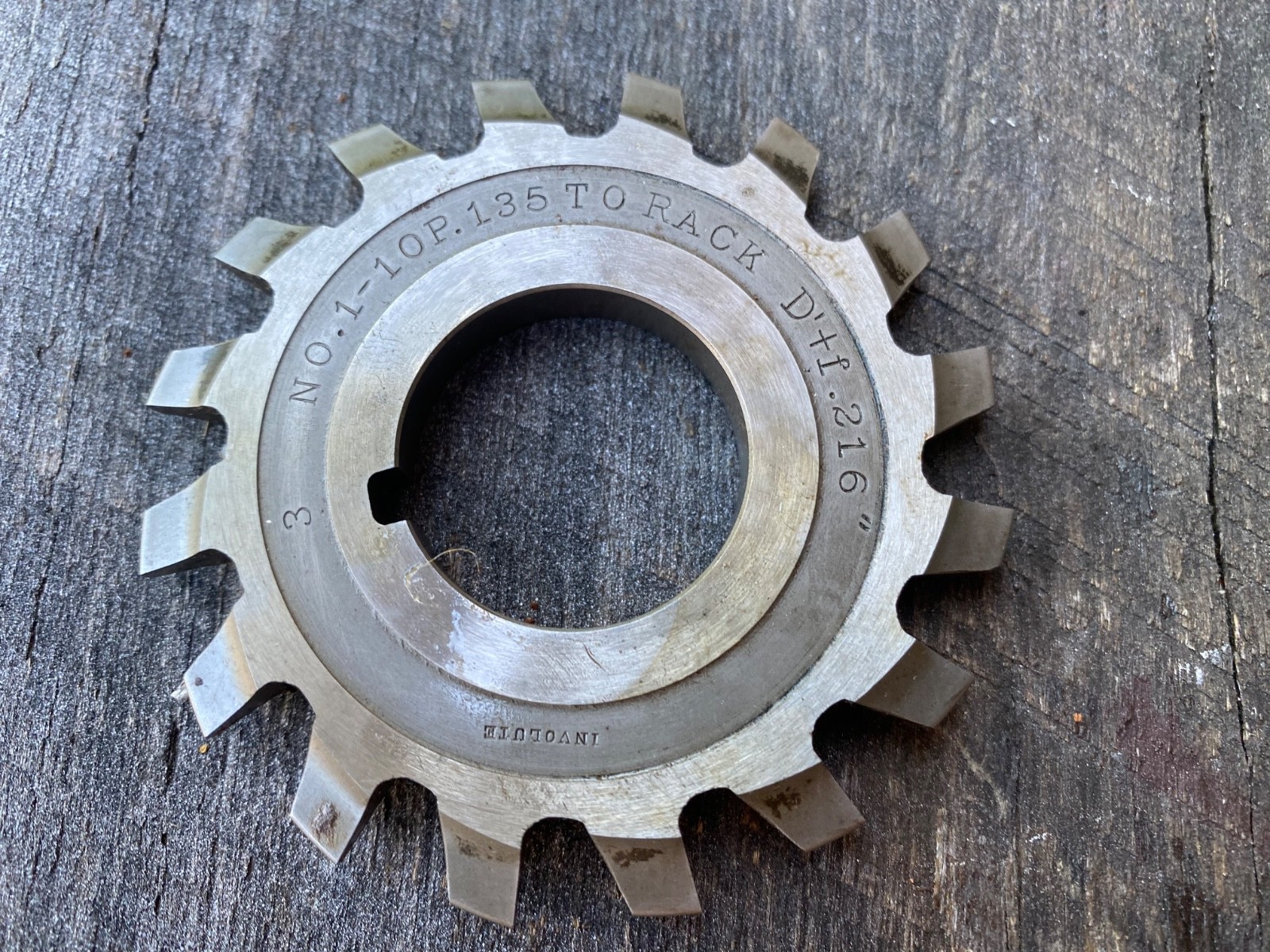 No Name No 1 Involute Gear Cutter 10P 135 to rack Teeth 1-1/4″ Arbor