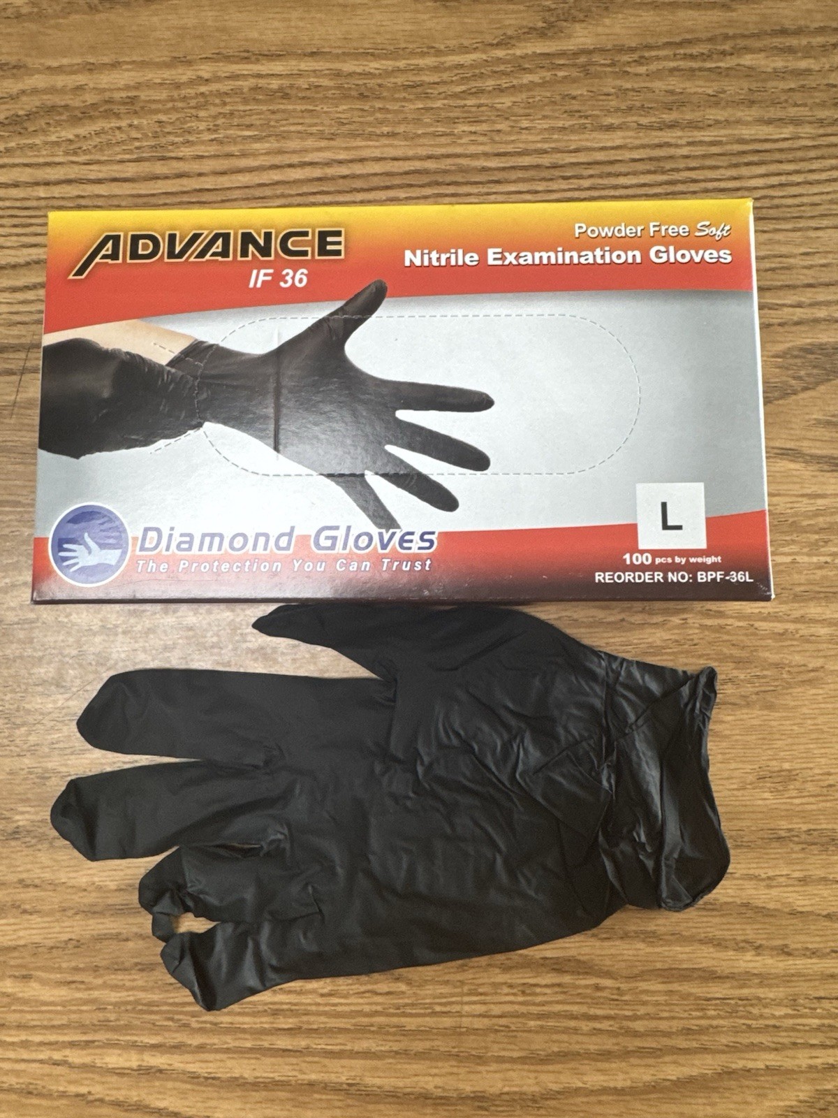 5 Mil + Advance Exam Blue Powder Free 100% Pure Nitrile Gloves, Size L 1000 PCs