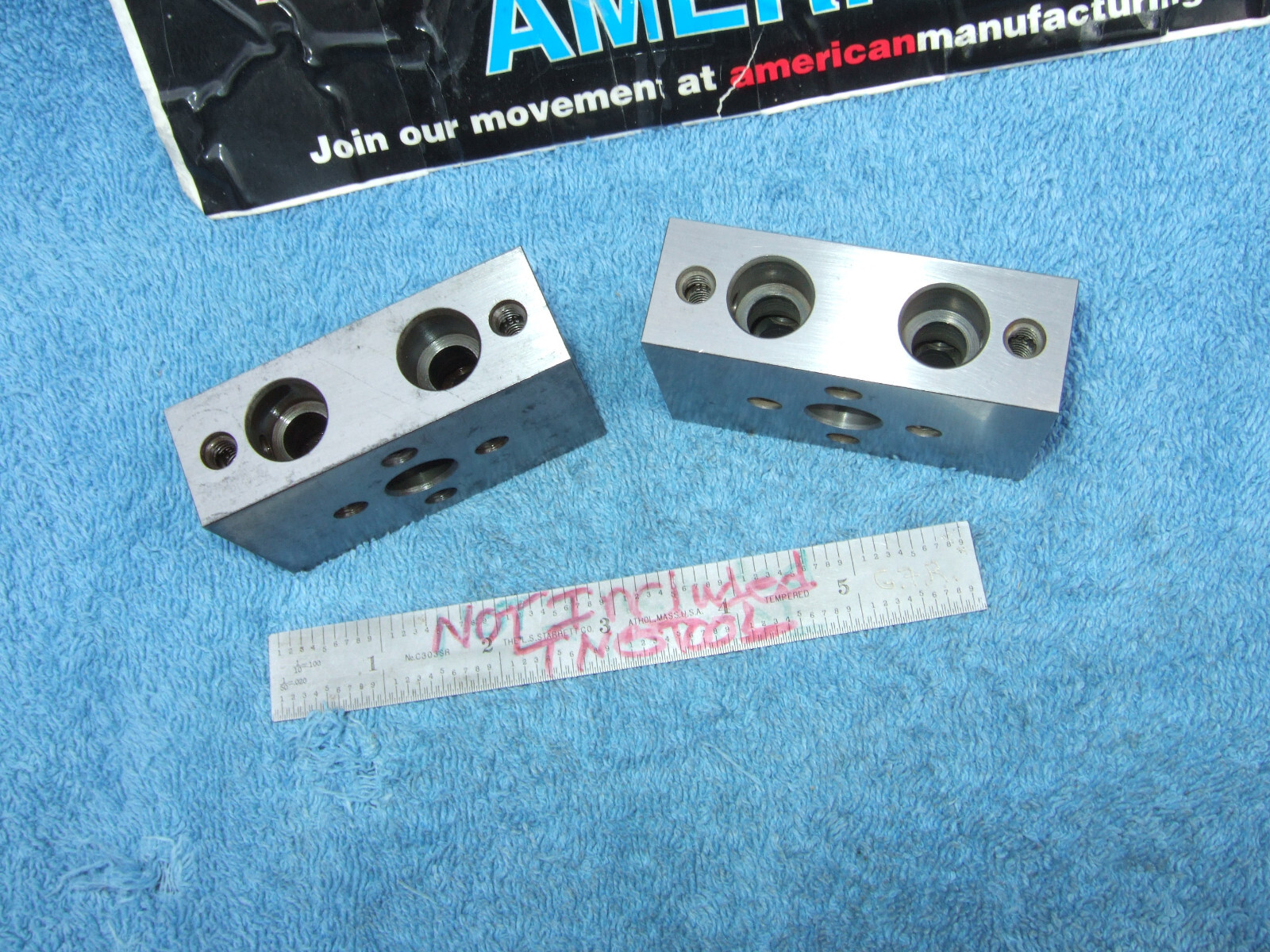 Hermann Schmidt 1-2-3 BLOCKS STAINED USA MADE TOOLMAKER MACHINIST INSPECT GRIND