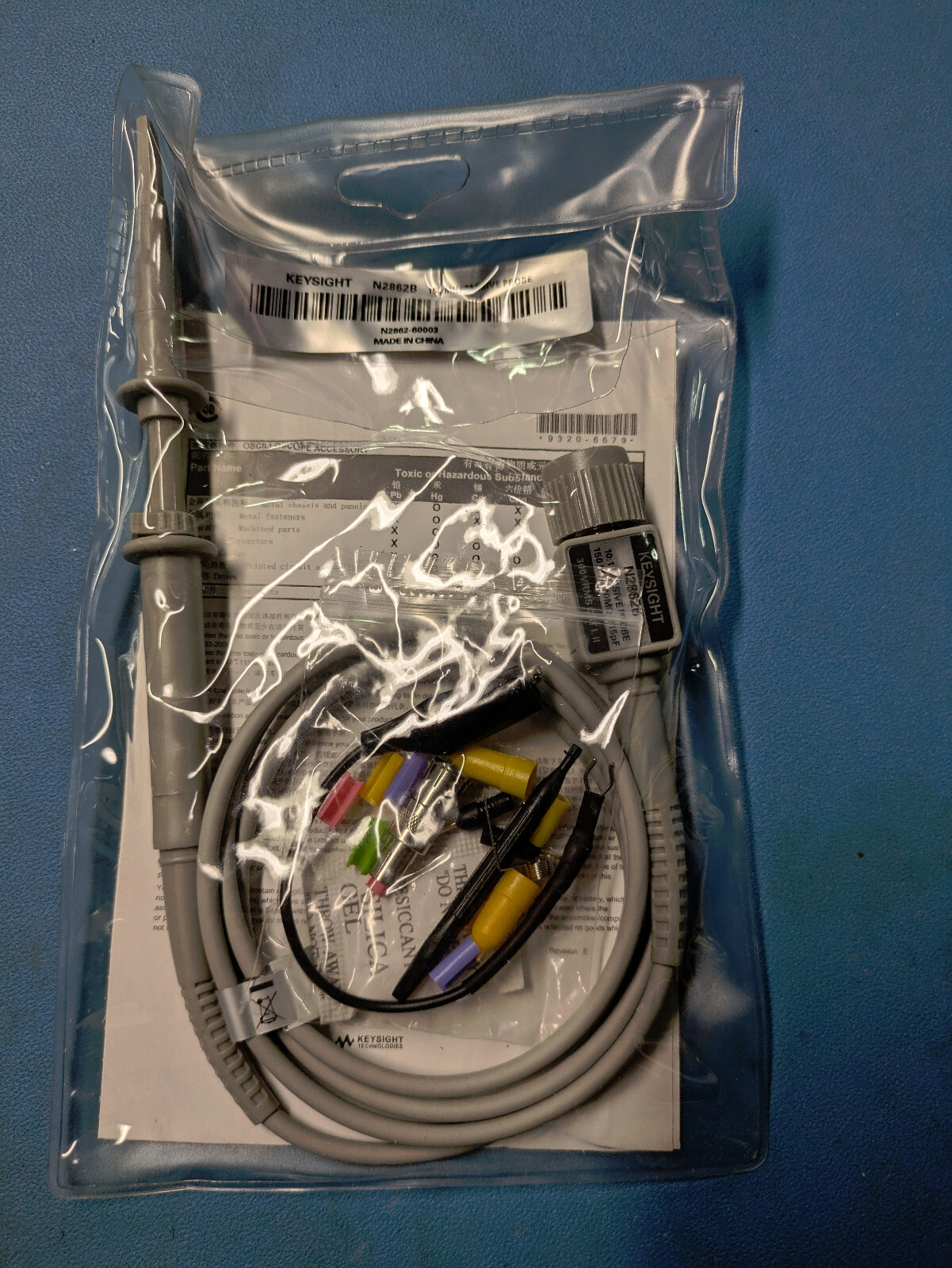 NEW Agilent 150MHz Oscilloscope Probe 10:1 10 MOhm 300V RMS N2862B FREE SHIPPING