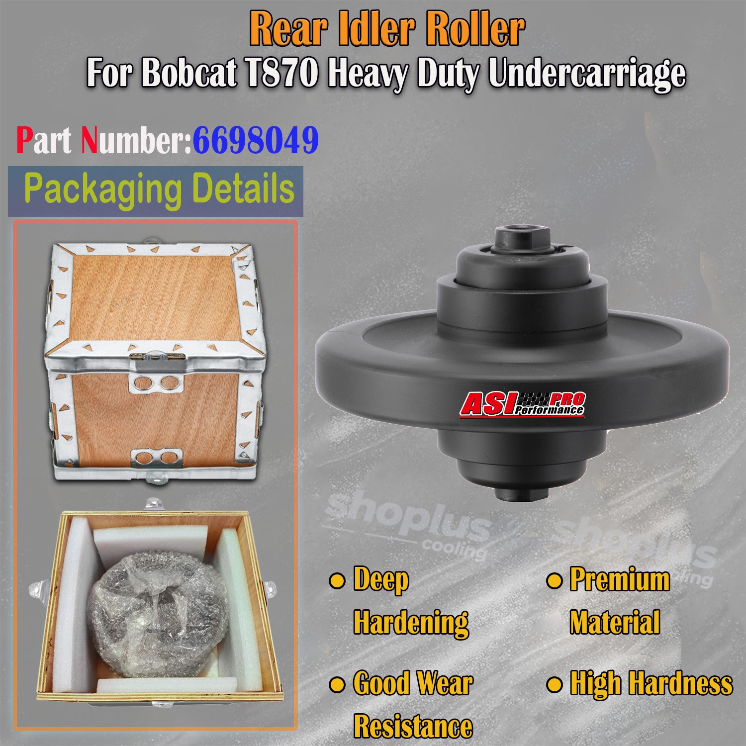 6698049 Rear Idler Roller For Bobcat T870 Heavy Duty Undercarriage New .