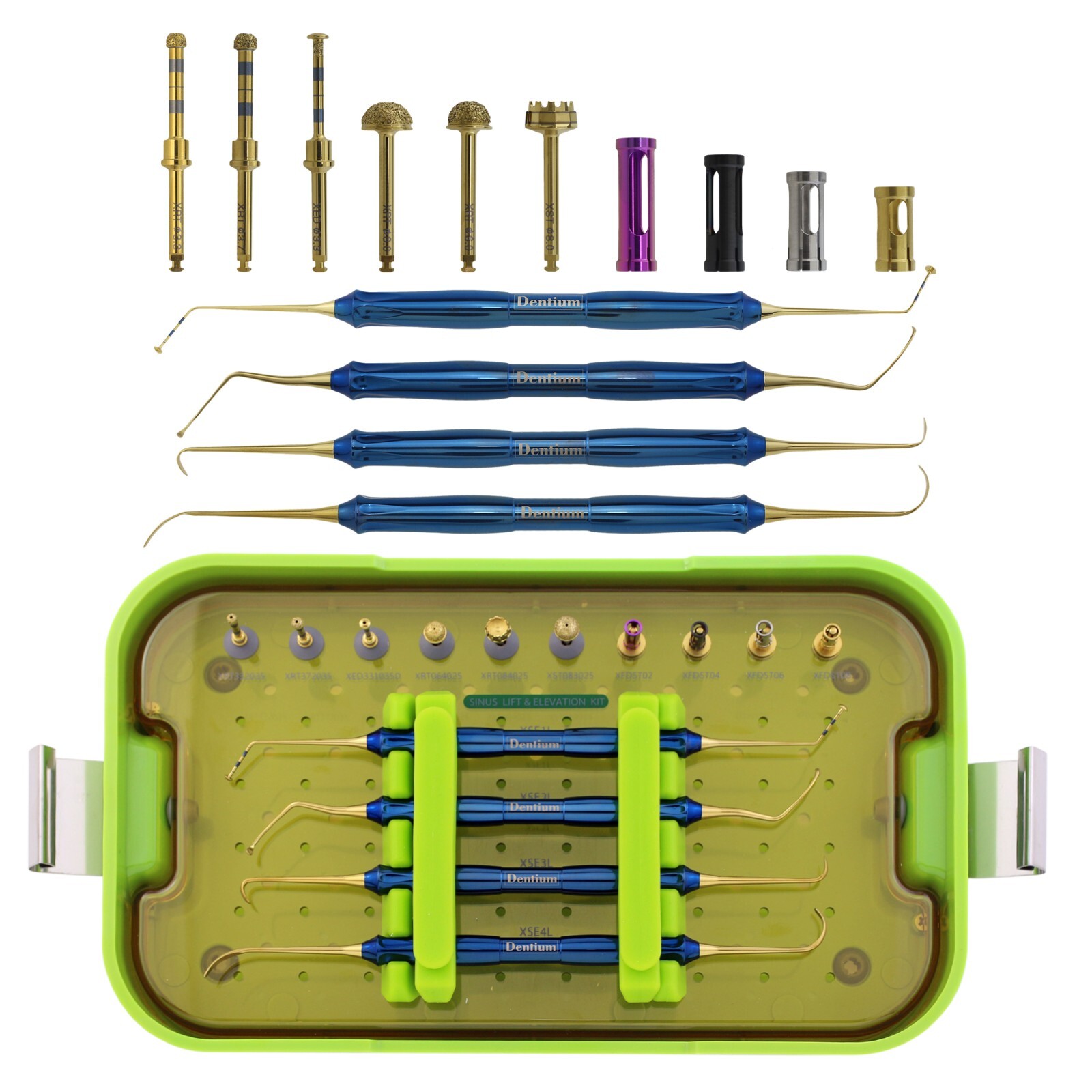 DASK Dental Sinus Lift Kit Lateral Crestal Drills Stoppers Elevation Instruments