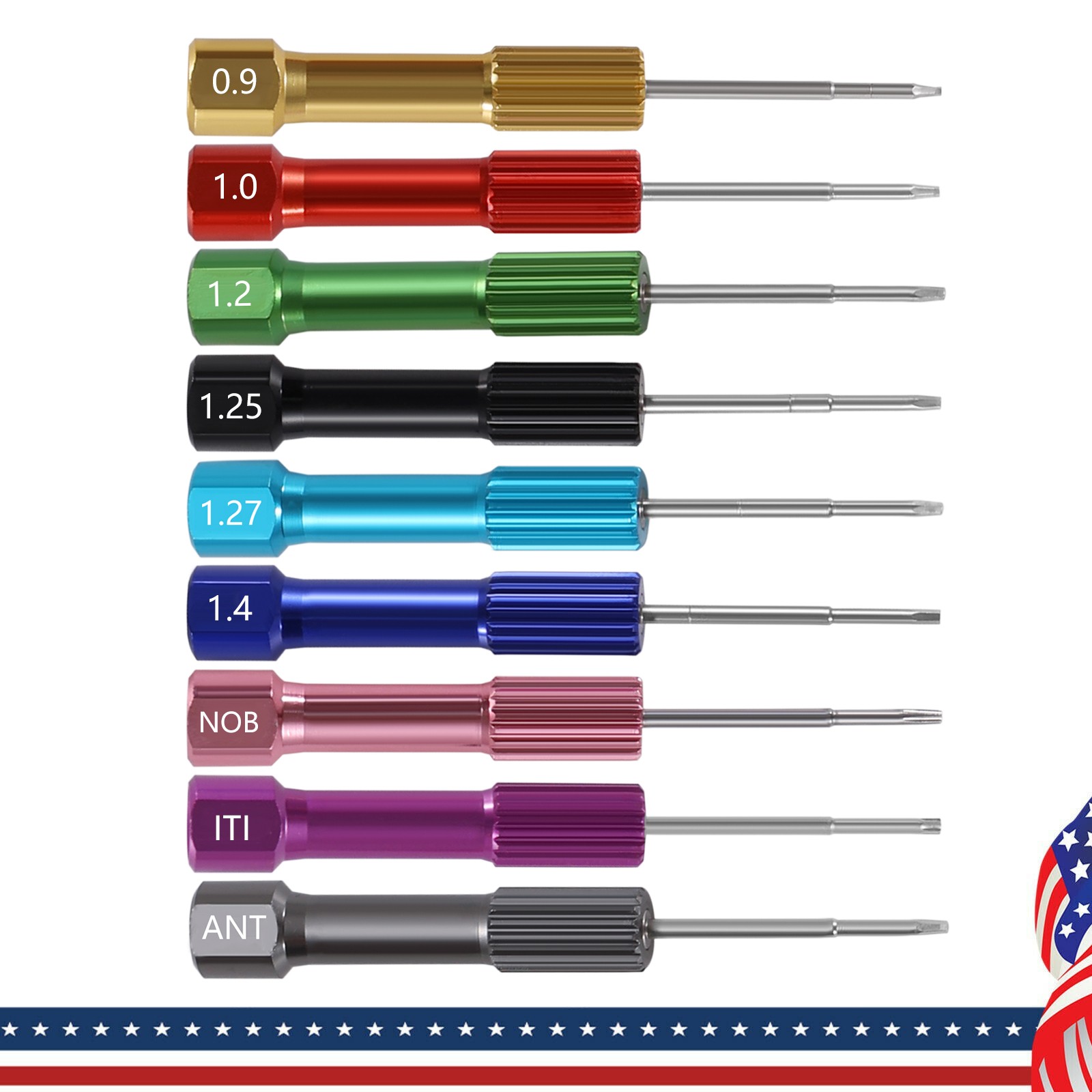 Dental Lab Stainless Steel Implant Screw Driver 9pc/set Dentistry Tool Kit
