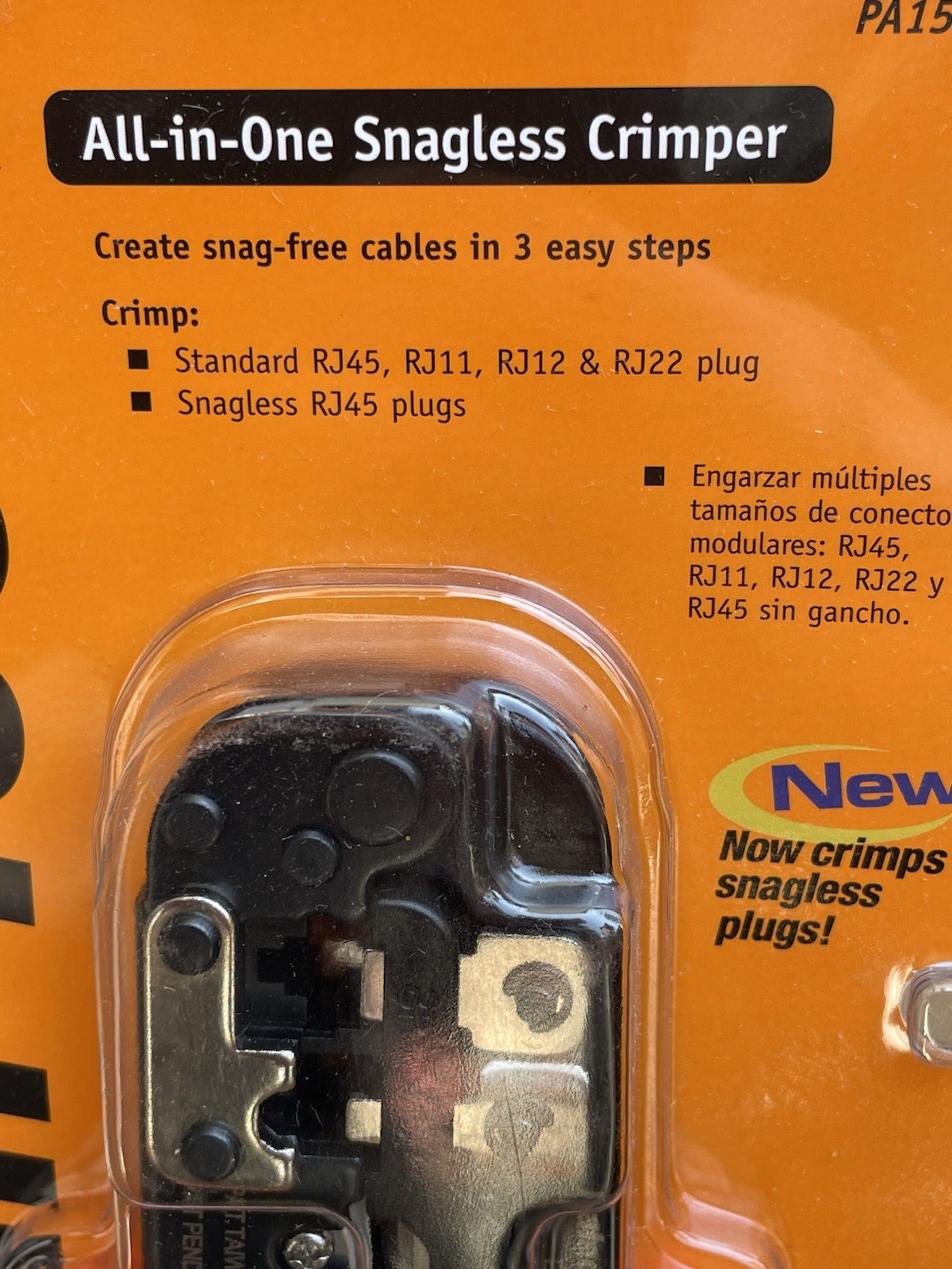 NEW SEALED PALADIN CRIMPER ALL-IN-ONE SNAGLESS RJ45 RJ11 RJ12 RJ22 PA1561