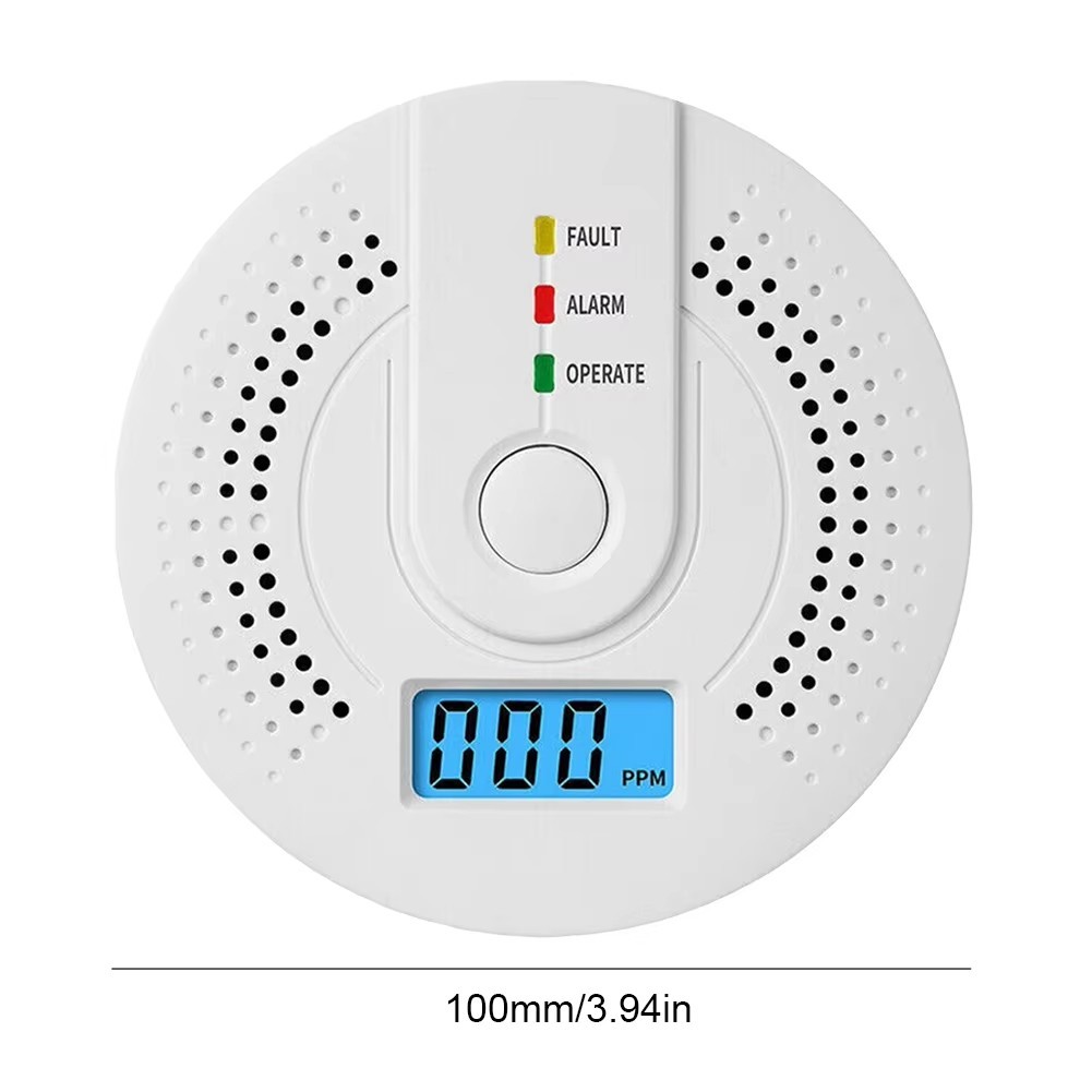 Carbon Monoxide Detector Warning Safety Alarm Sensor LED Digital Battery Powers