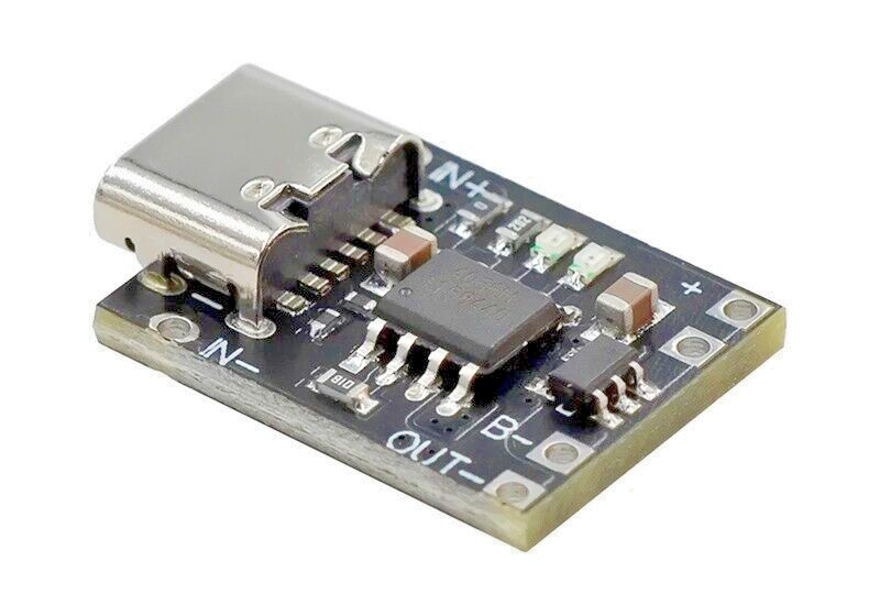 Tiny Smallest USB Type-C Ternary Lithium Battery Charger & Protection 3.7V 4.2V
