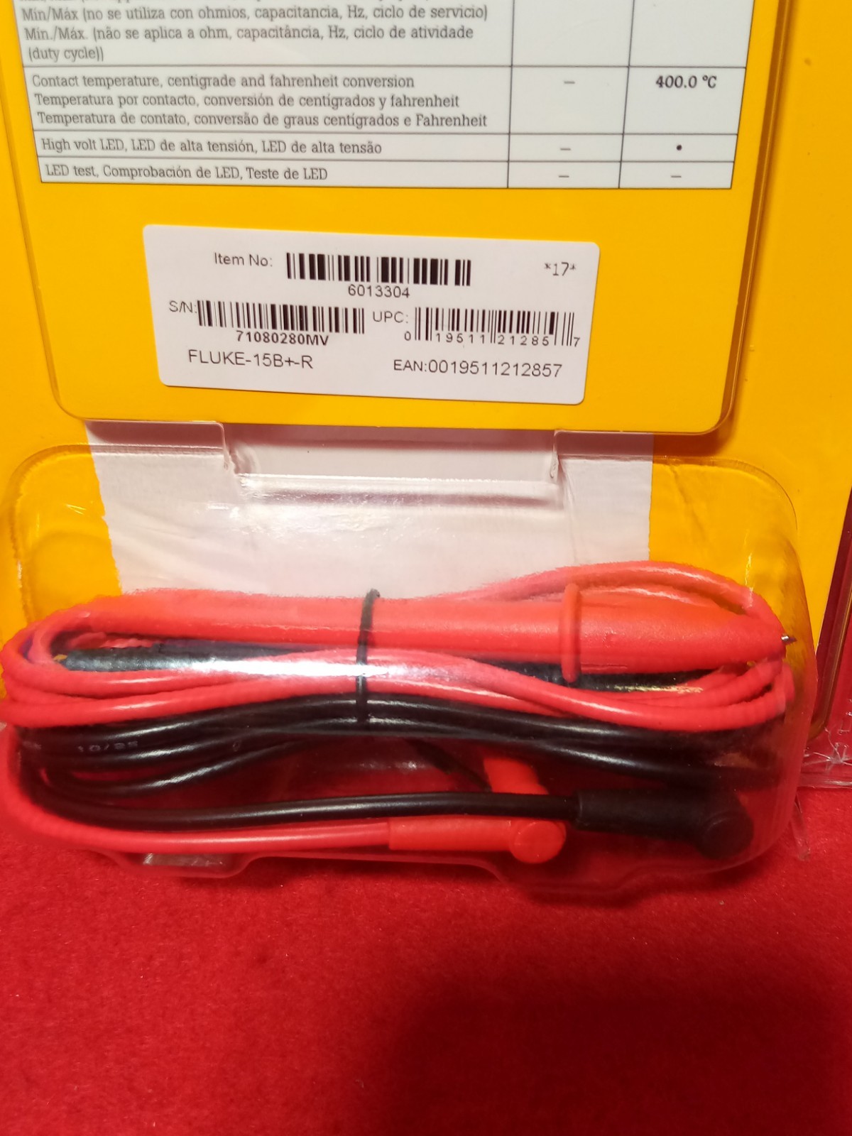 Fluke 15B+ CAT III 600V Digital Multimeter (1000V/10A)