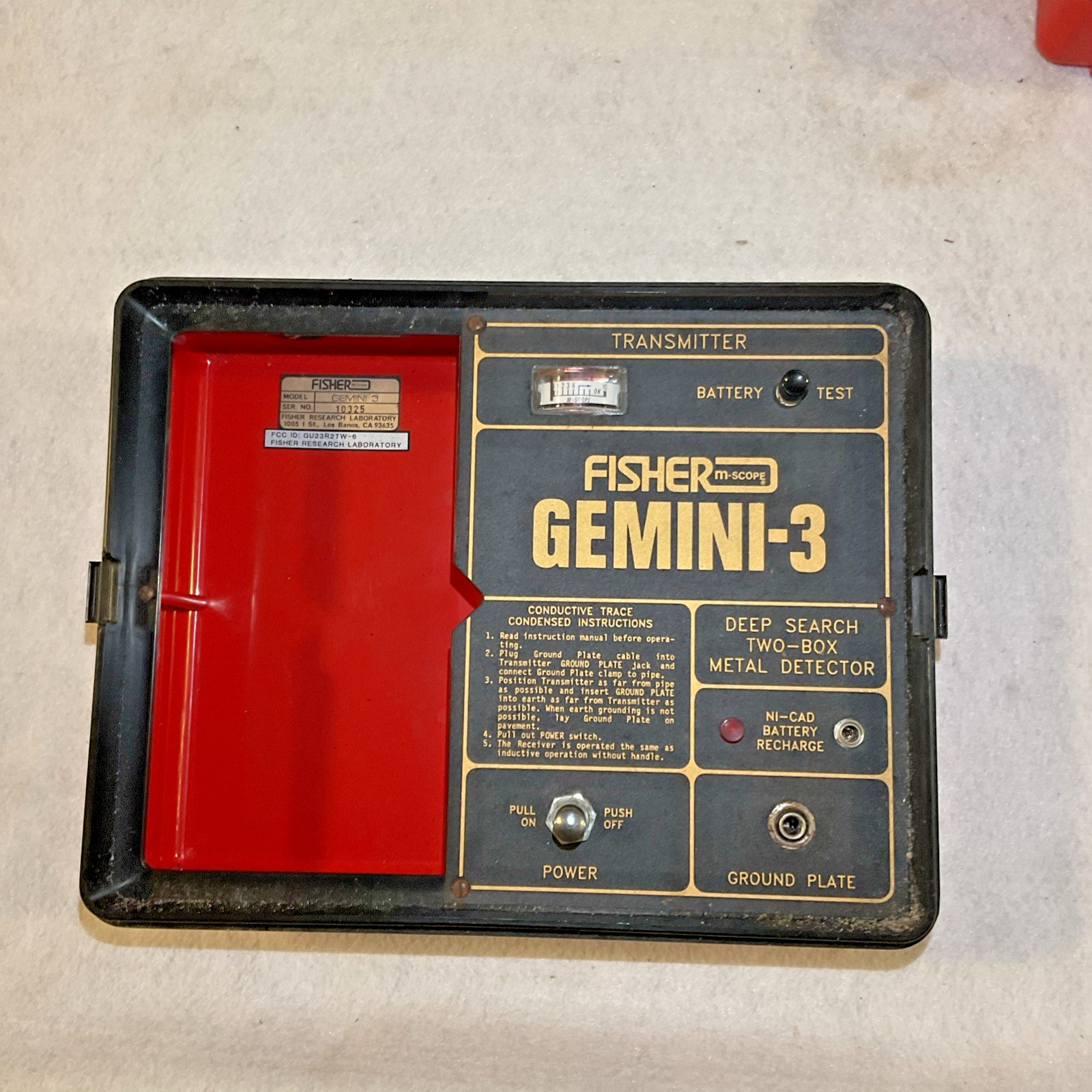 Fisher Gemini 3 Deep Search Metal Detector