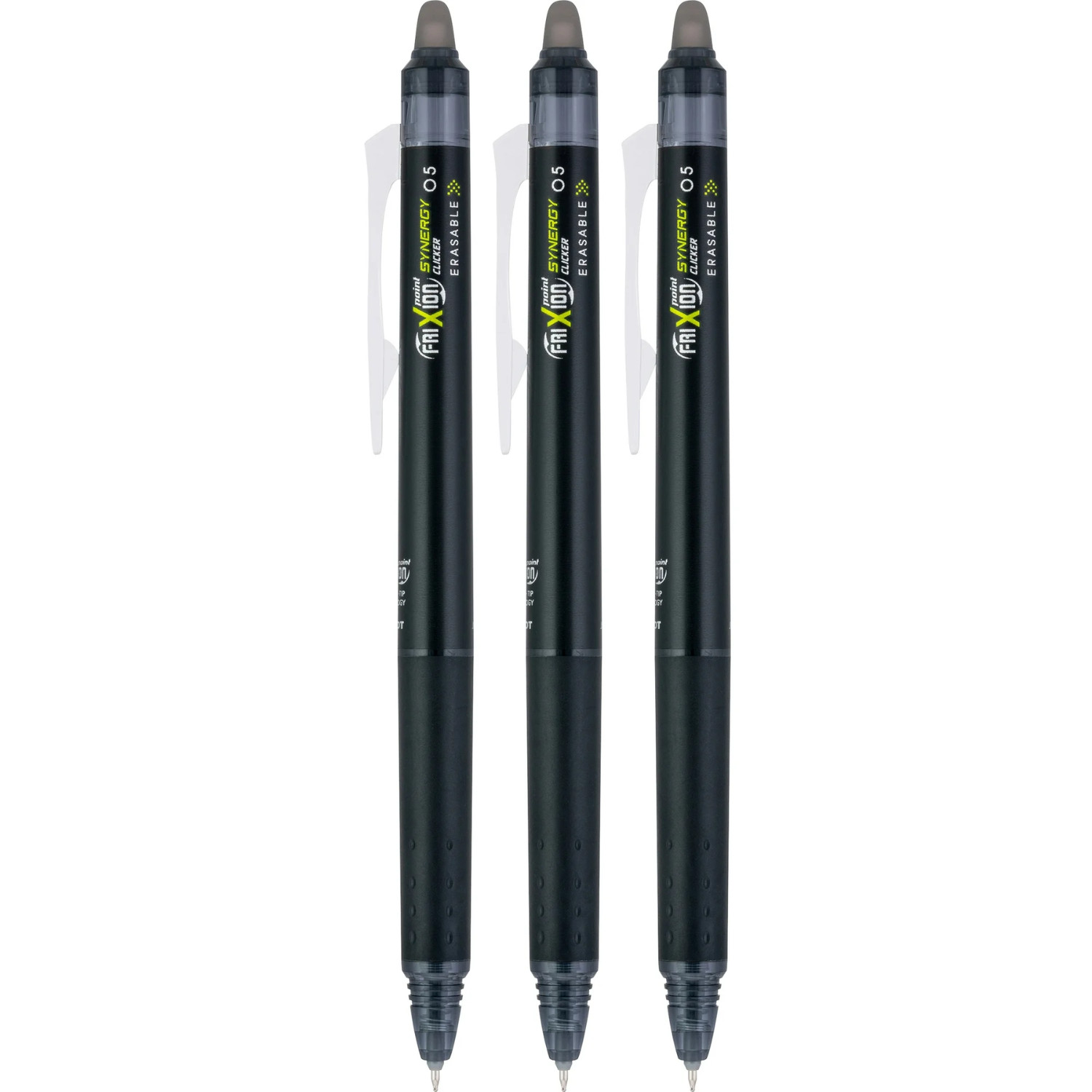 Pilot Frixion Clicker Erasable Gel Pens, Extra Fine Point, Black Ink, 3 Count