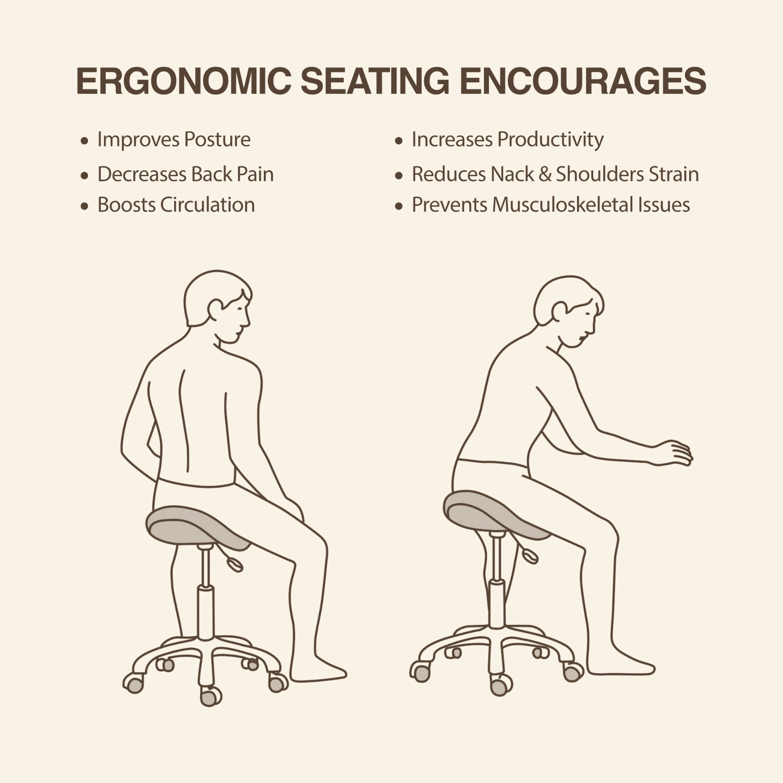 DR.LOMILOMI Saddle Clinic Spa Massage Stool Chair 506 – Open Box