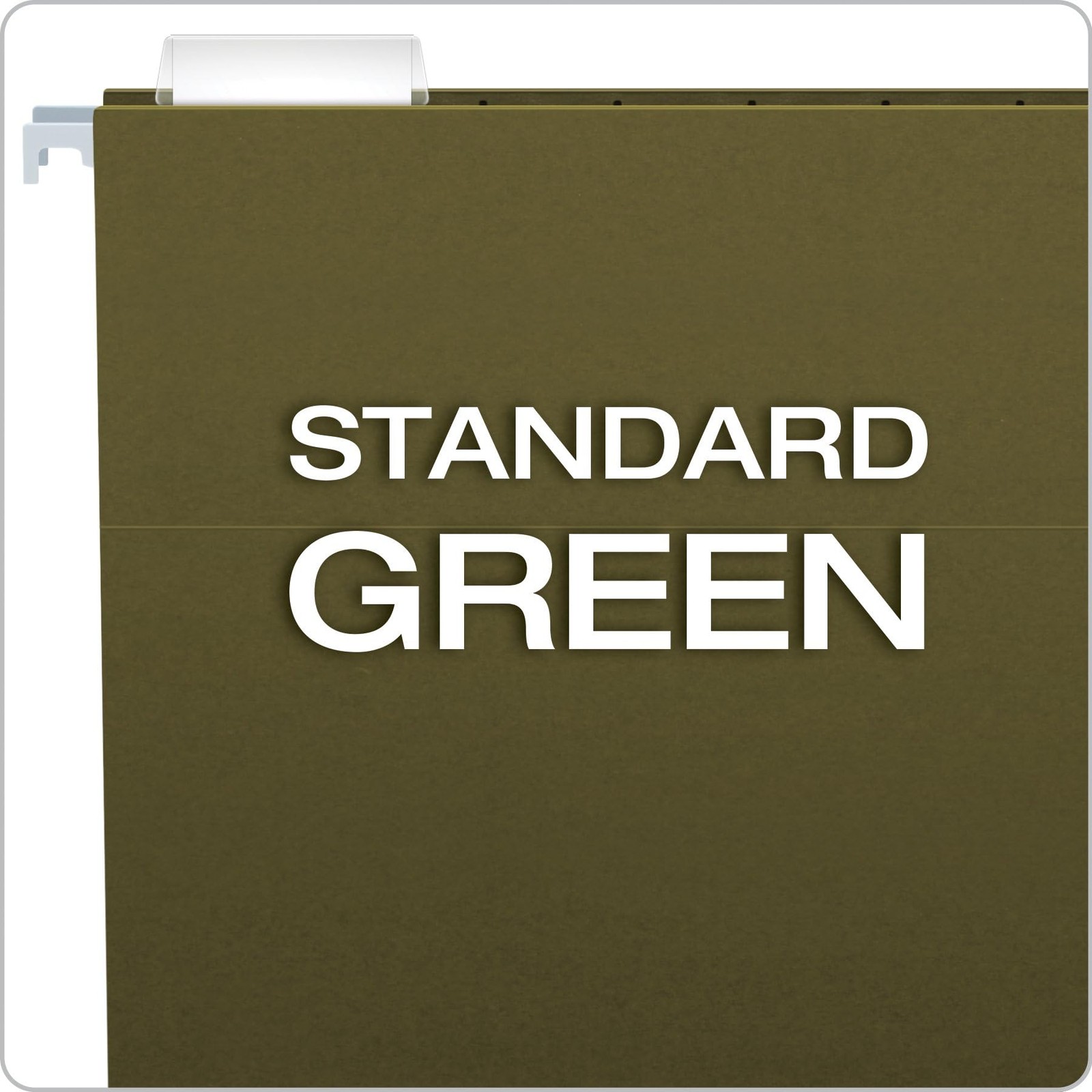 Pendaflex Hanging File Folders, Letter Size, Standard Green, 1/5-Cut Adjustable
