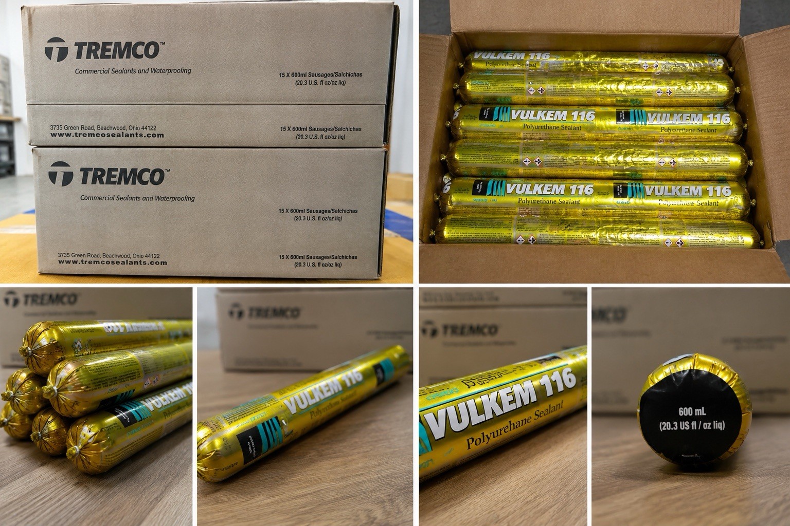 Tremco Vulkem 116 (MPN 116) Polyurethane Sealant Sausage Packs Bulk Lot/ 15-