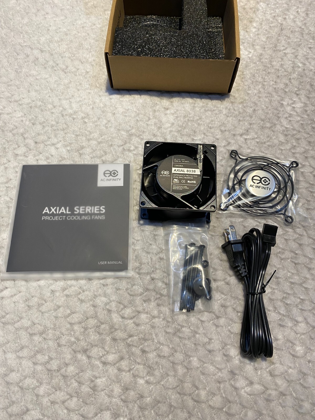 Axial Fan Series Roof Fan Kit – AC – Powered Model LS8038A-X 3.1″ x 3.1″ x 1.5″