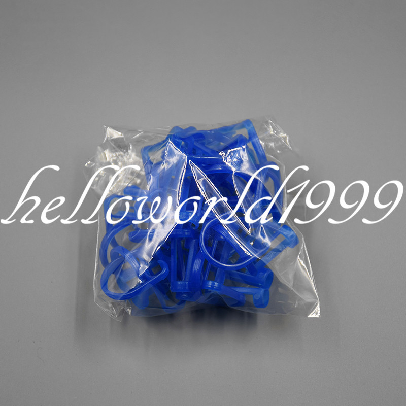20 Pcs/Bag Cotton Roll Holder Disposable Blue Clip Dental/Dentist Clinic Holder