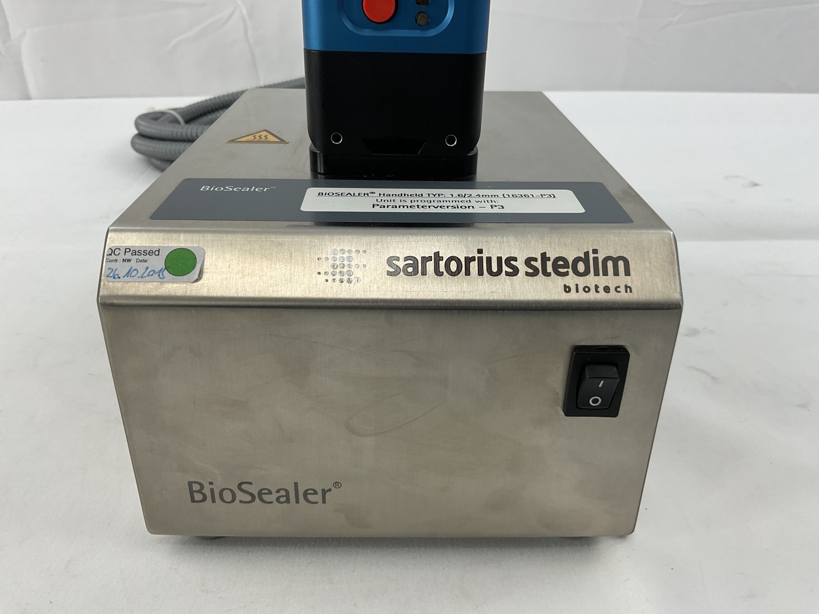 Sartorius Stedim 16361-P3 BioSealer Handheld Tube Sealer 1.6/2.4mm C-Flex TPE