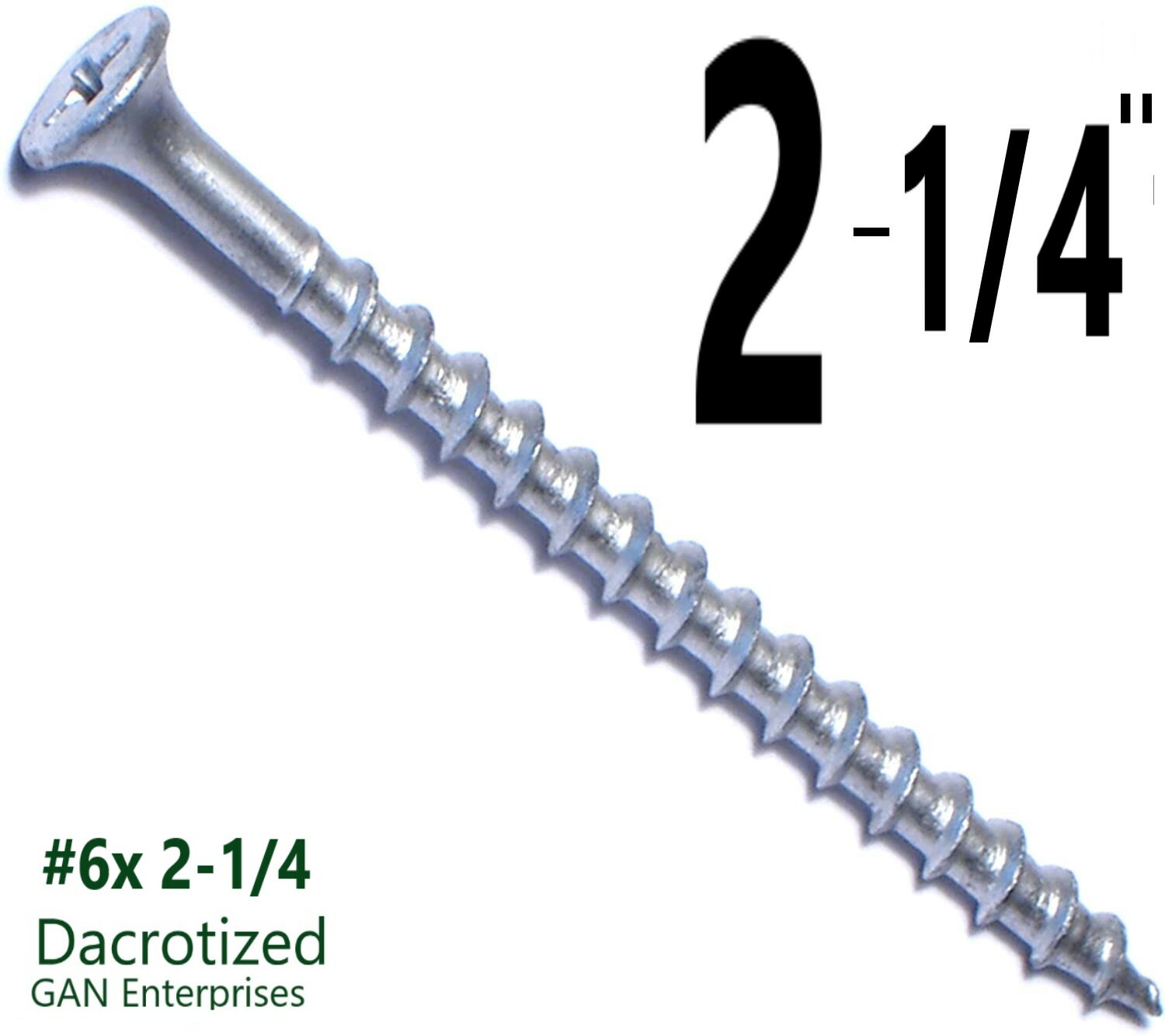 Phillips Bugle Head Coarse Thread Exterior wood/Deck Screws – Dacrotized 1″ – 6″