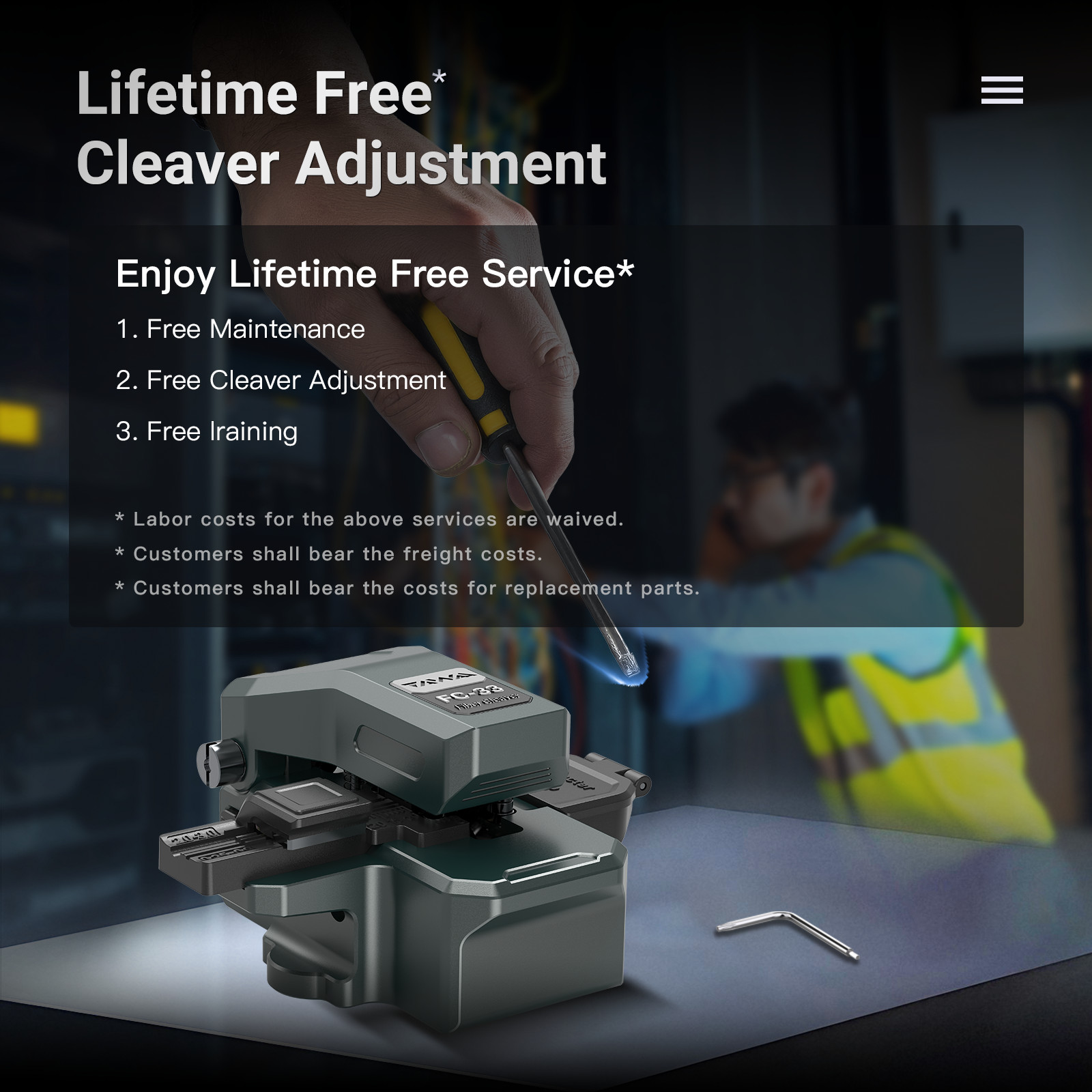 Newest FC-33 Fiber Optic Cleaver 72000 Times Fiber Full Metal One Step Cleaver