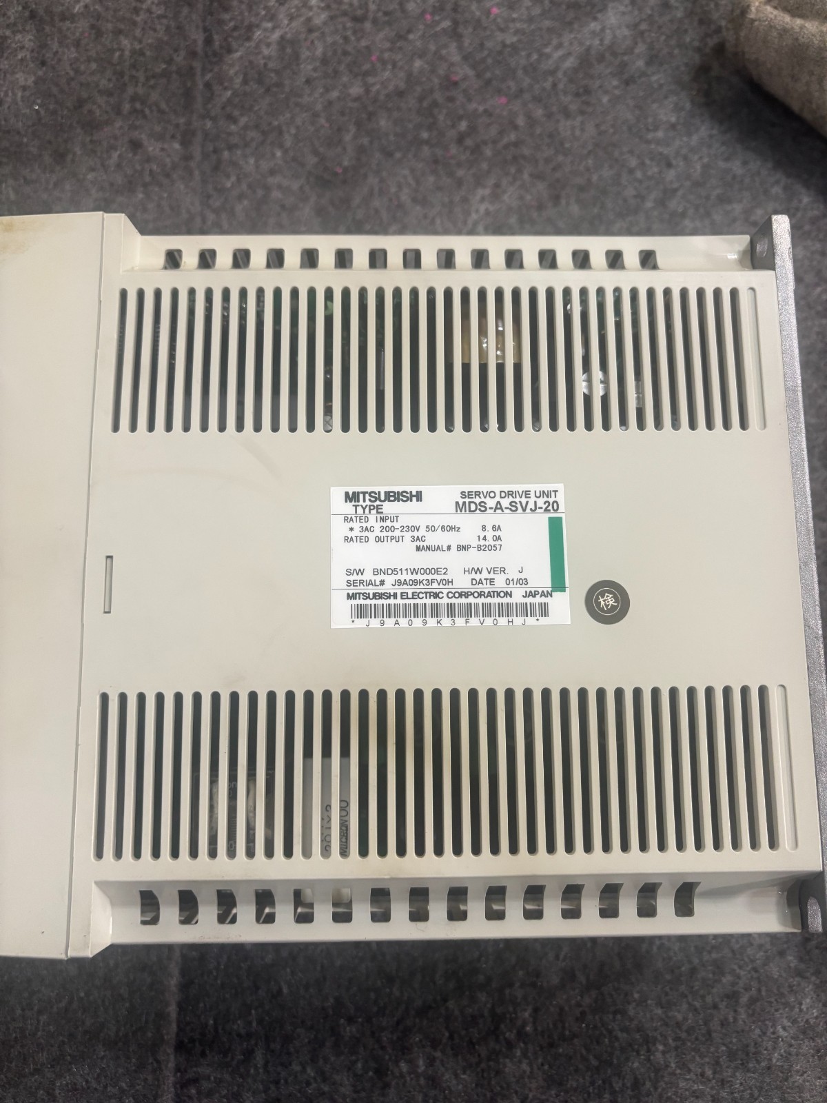 ⚙️ Mitsubishi MDS-A-SVJ-20 CNC Servo Drive Amplifier 2kW 200-230V Industrial Con