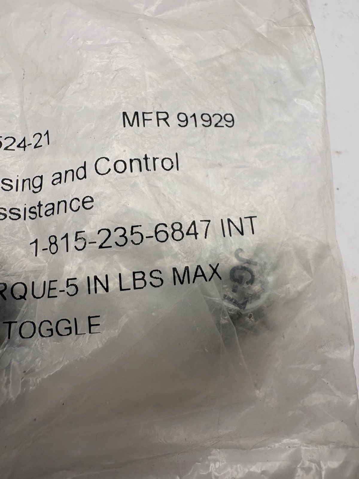 2TL1-1 MS24524-21 TOGGLE SWITCH ON OFF ON DPDT 15A 125V HONEYWELL